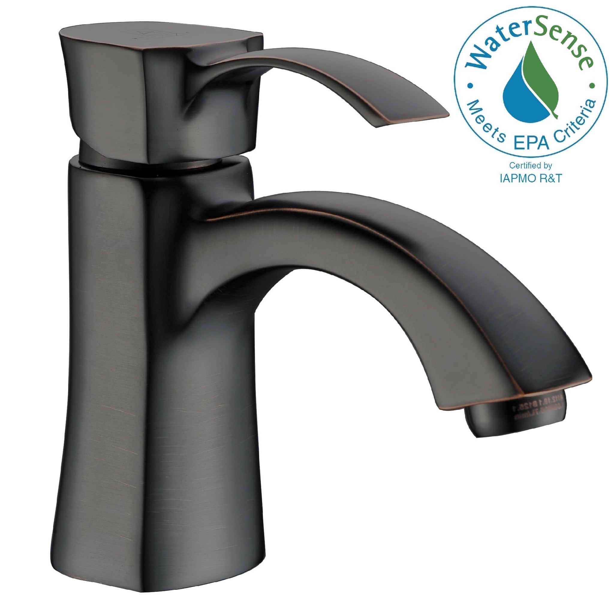 ANZZI, ANZZI Alto Series 3" Single Hole Oil Rubbed Bronze Mid-Arc Bathroom Sink Faucet