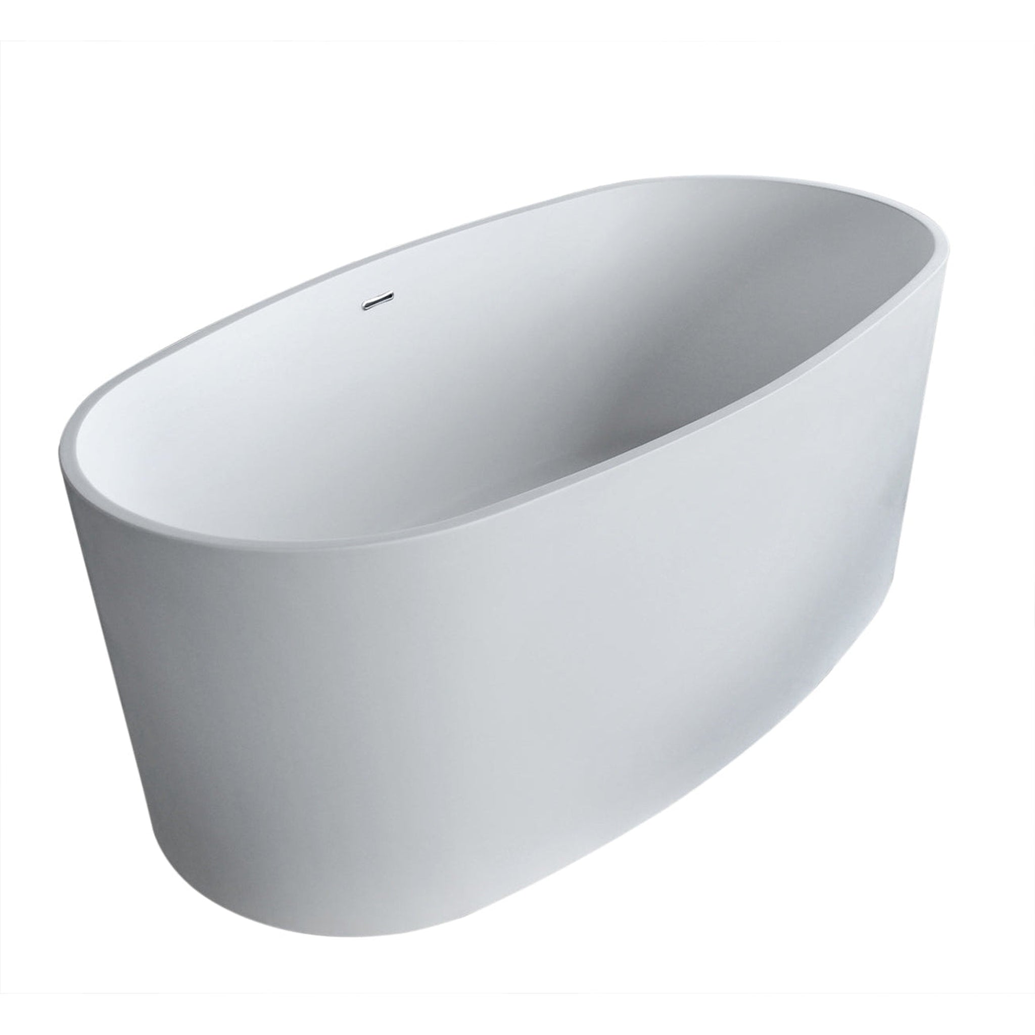 ANZZI, ANZZI Bellentin Series 61" x 31" Freestanding Matte White Bathtub With Built-In Overflow