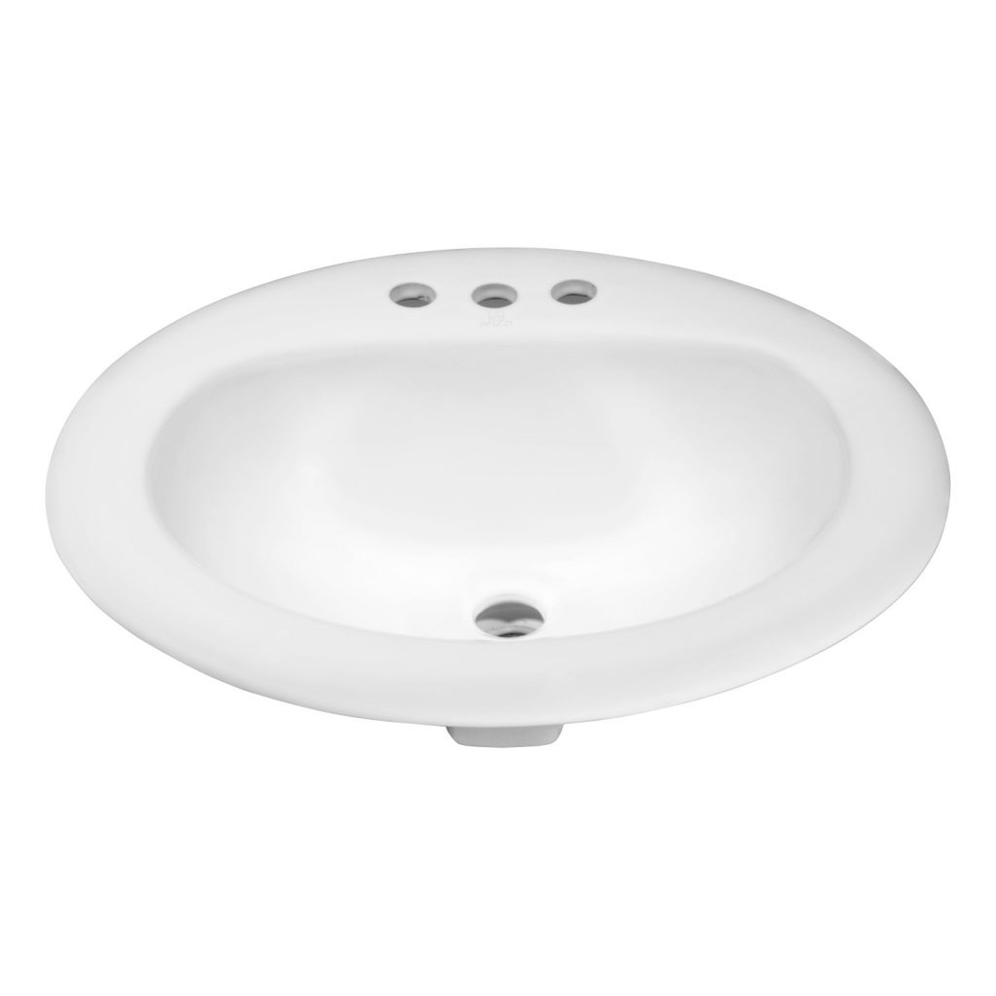 ANZZI, ANZZI Cadenza Series 21" x 18" Glossy White Three Faucet Holes Drop-In Sink With Built-in Overflow