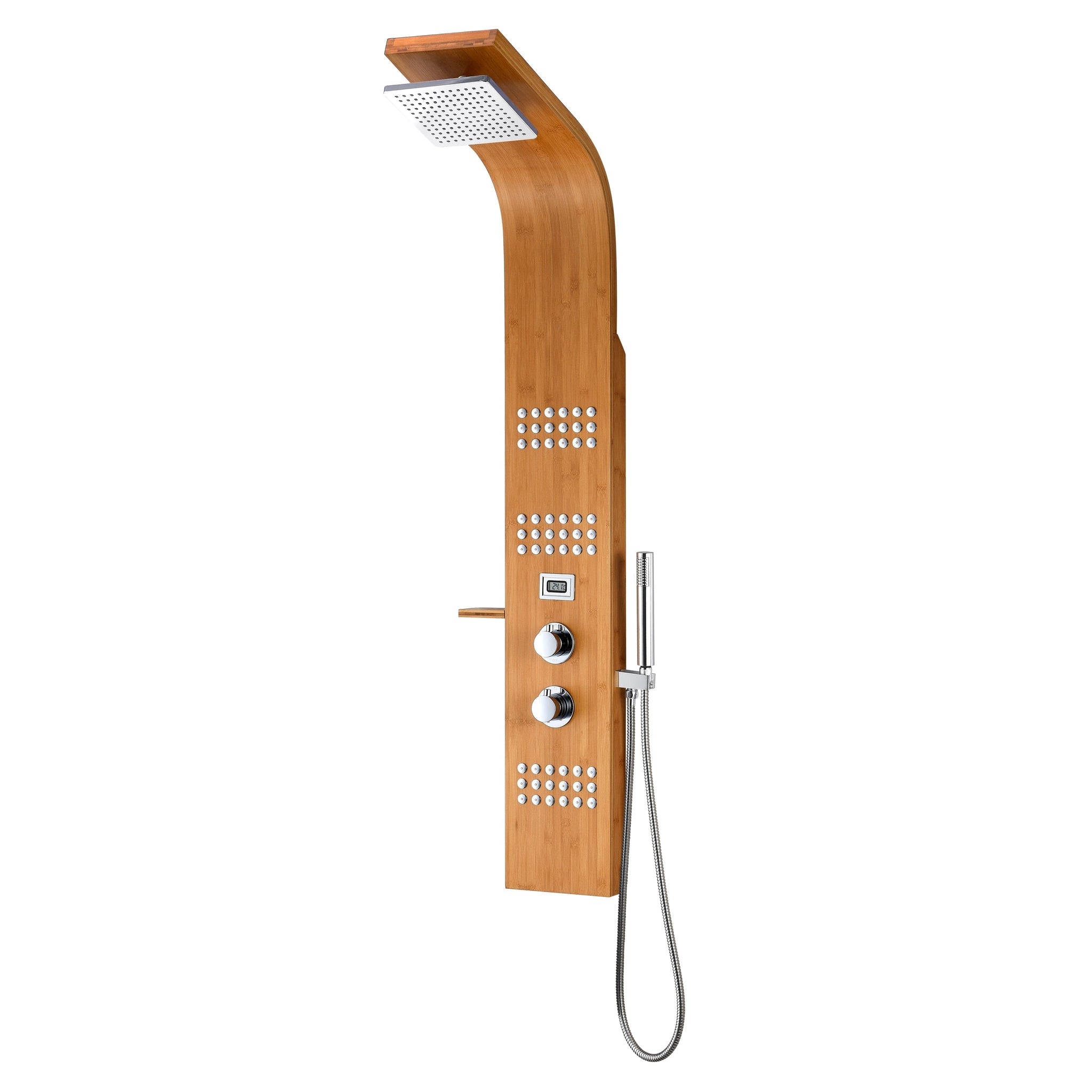 ANZZI, ANZZI Crane Series 60" Tan 3-Jetted Full Body Shower Panel With Heavy Rain Shower Head and Euro-Grip Hand Sprayer