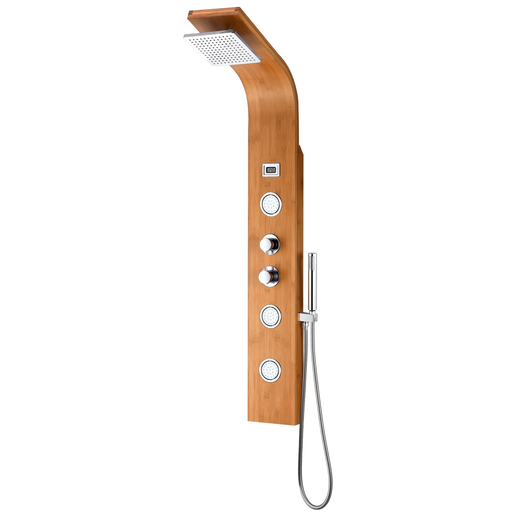 ANZZI, ANZZI Crane Series 60" Tan 3-Jetted Full Body Shower Panel With Heavy Rain Shower Head and Euro-Grip Hand Sprayer