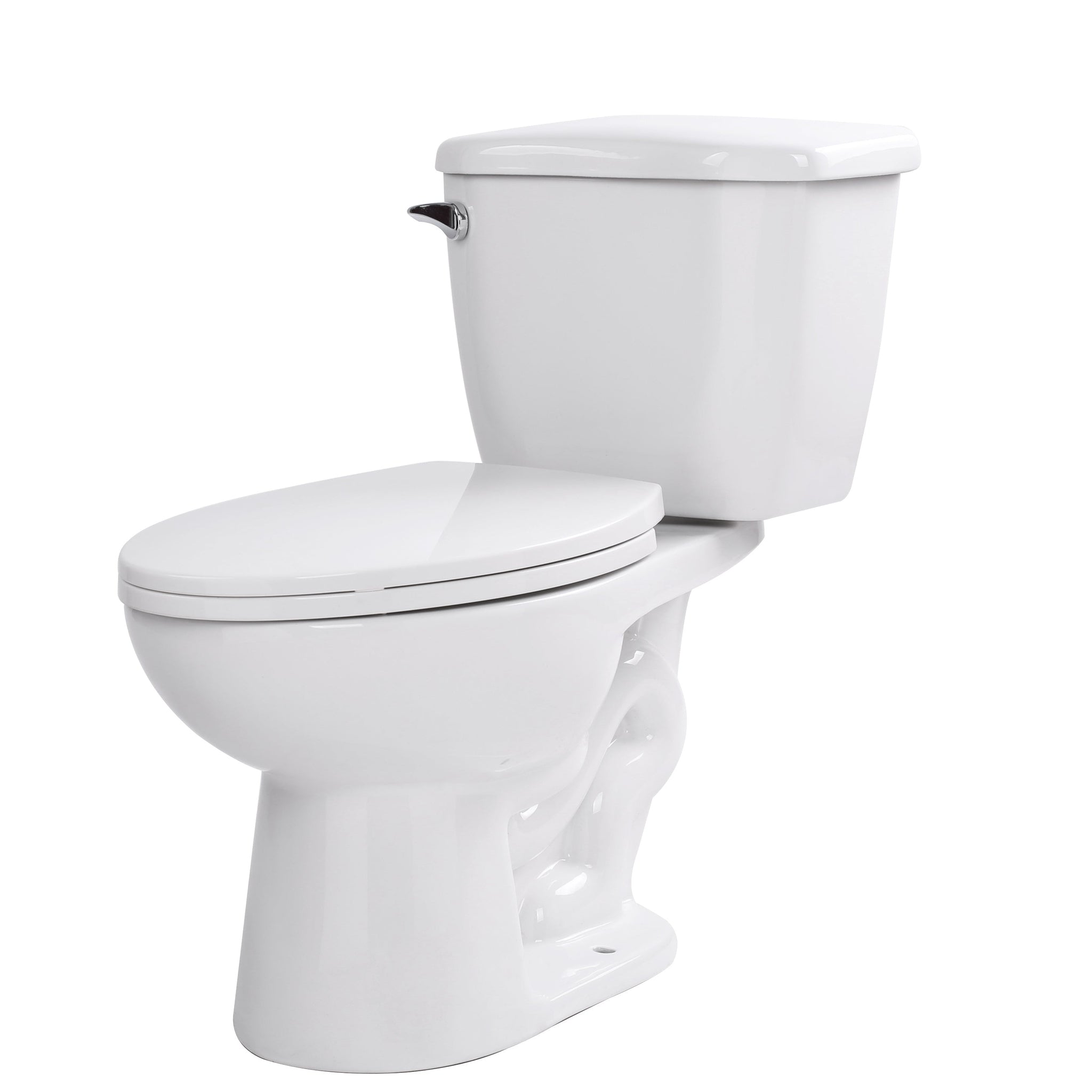 ANZZI, ANZZI Kame Series White Elongated Bathroom Toilet With Dual Flush System