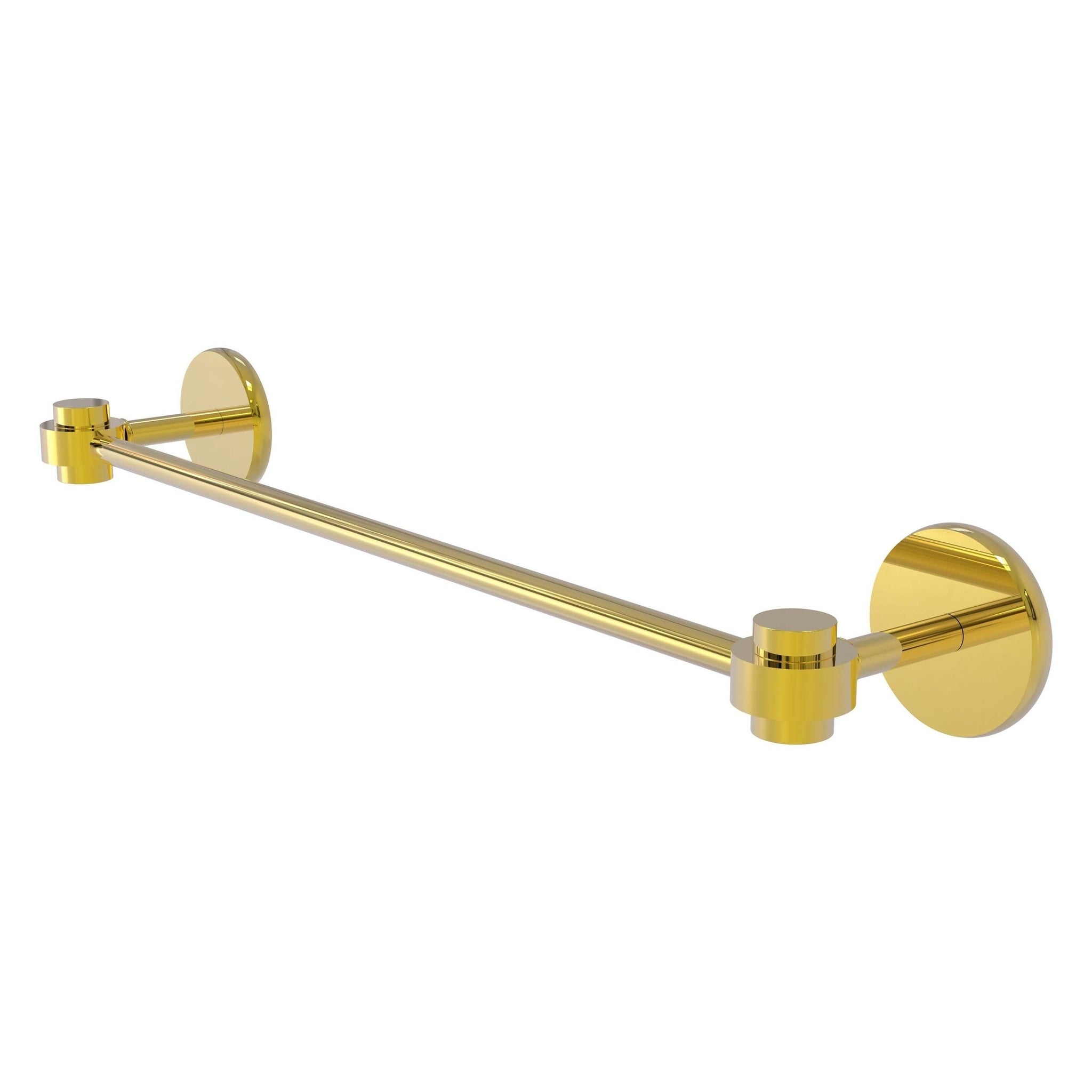 Allied Brass, Allied Brass Satellite Orbit One 18" x 20.5" Polished Brass Solid Brass Towel Bar