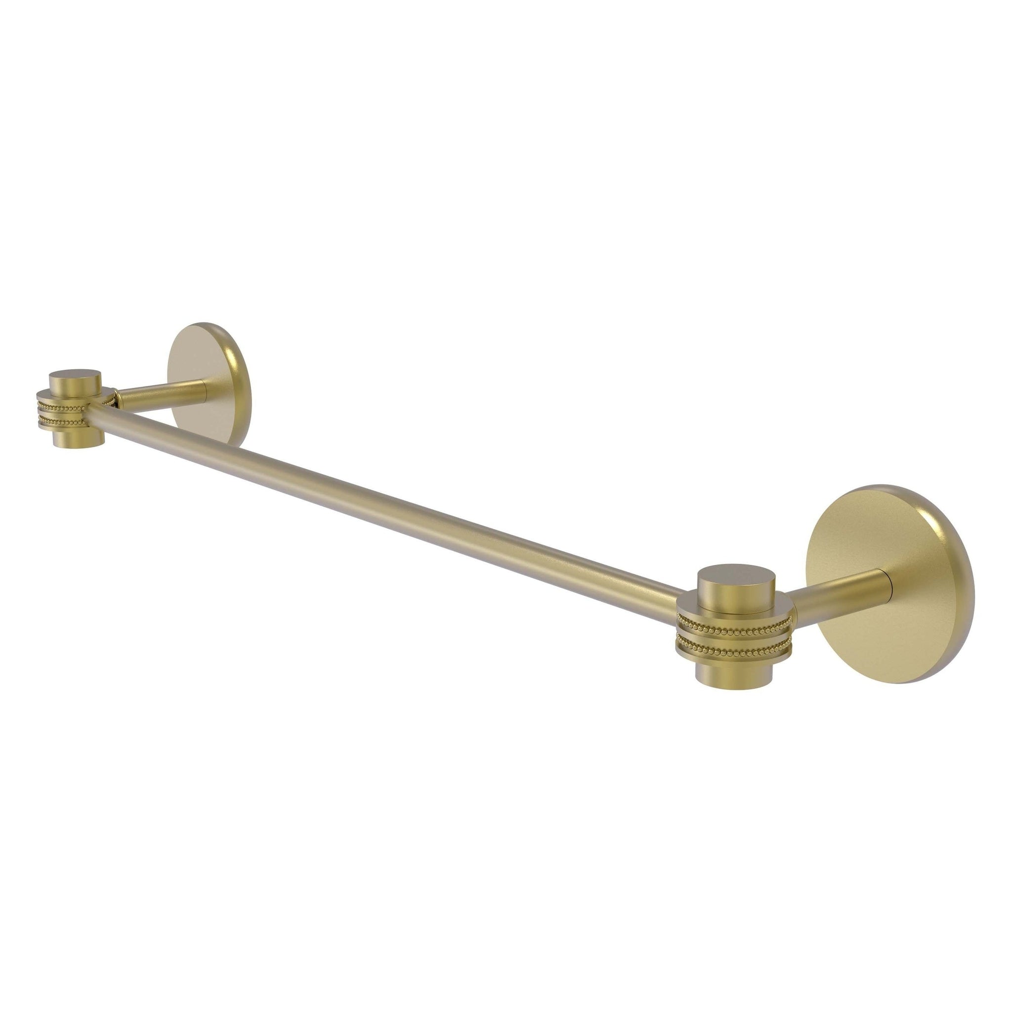 Allied Brass, Allied Brass Satellite Orbit One 18" x 20.5" Satin Brass Solid Brass Towel Bar With Dotted Accents