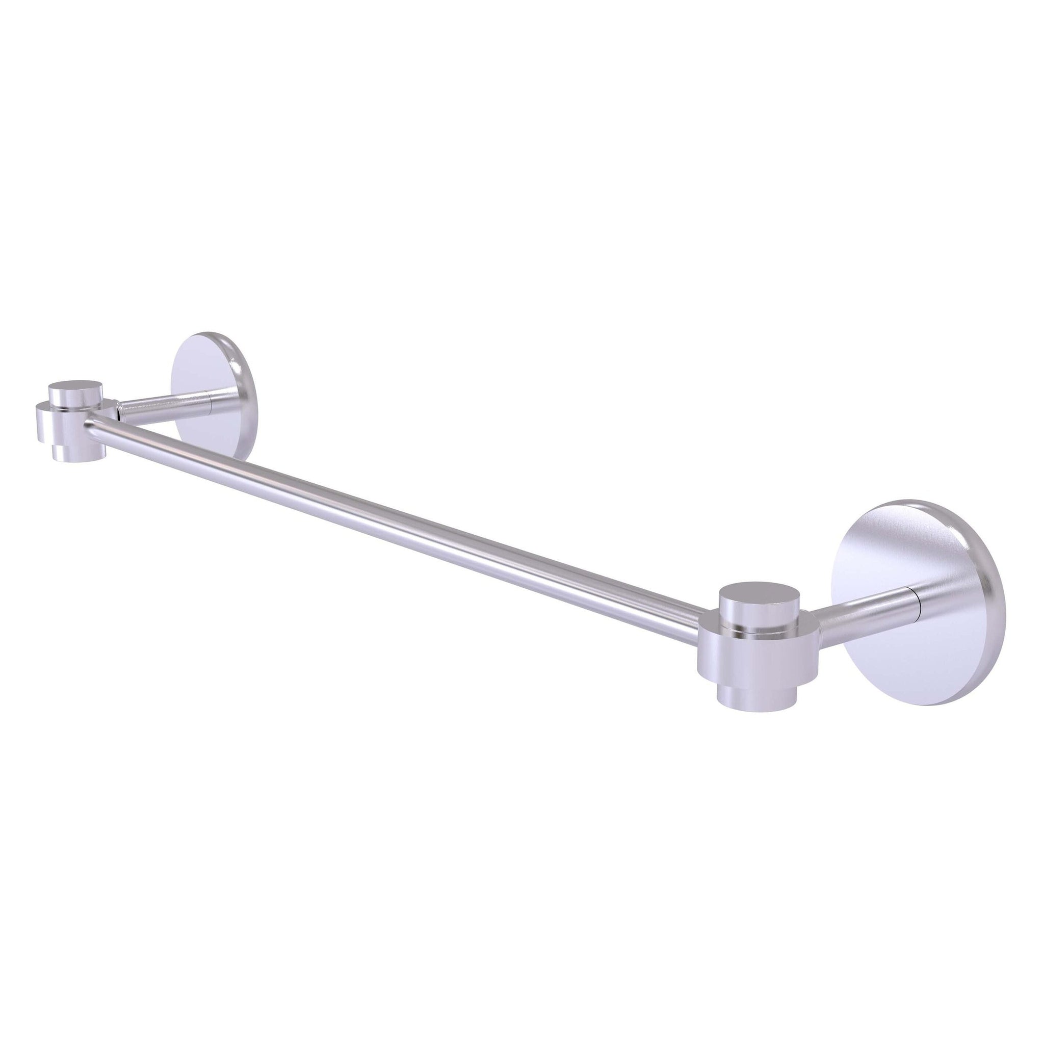 Allied Brass, Allied Brass Satellite Orbit One 18" x 20.5" Satin Chrome Solid Brass Towel Bar