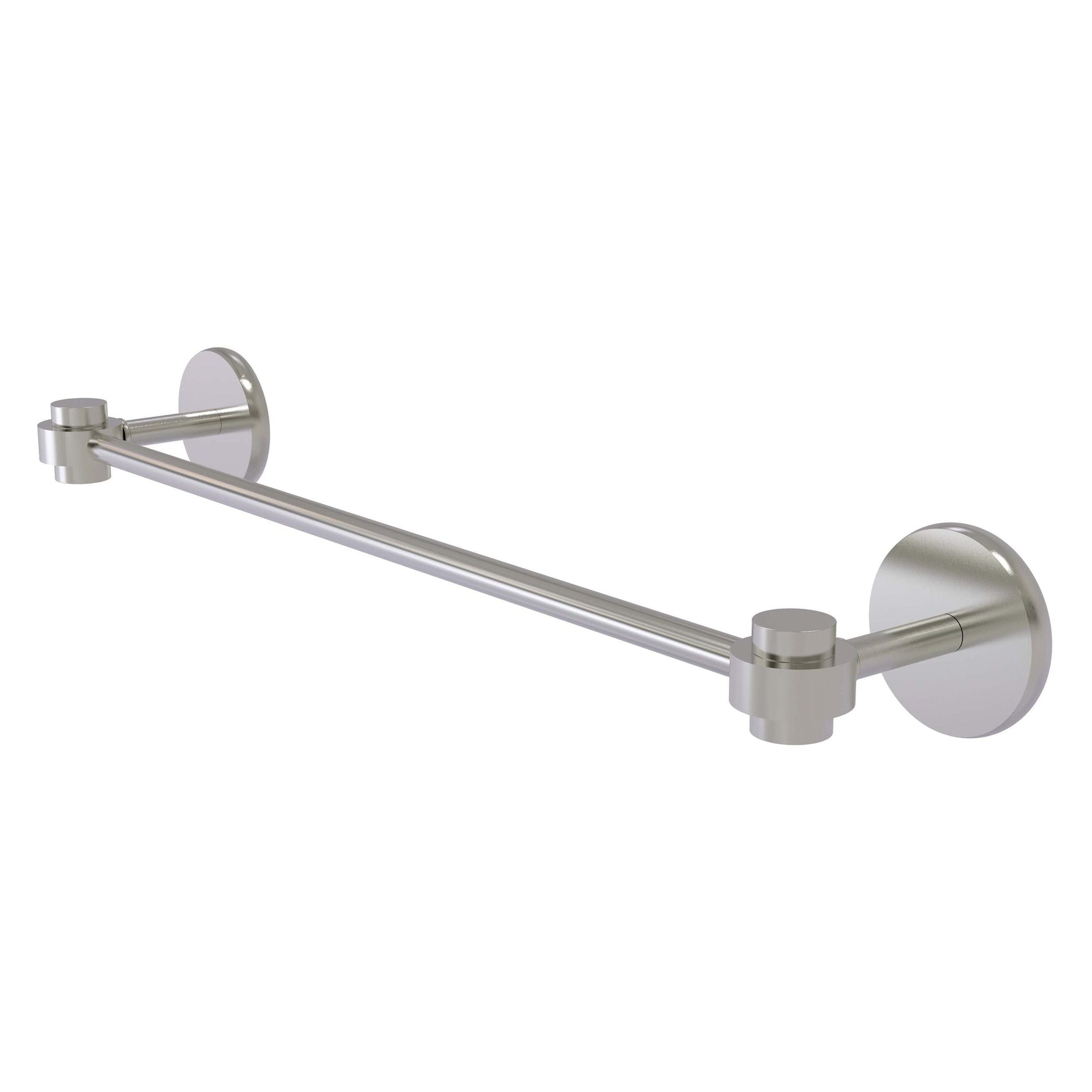 Allied Brass, Allied Brass Satellite Orbit One 18" x 20.5" Satin Nickel Solid Brass Towel Bar