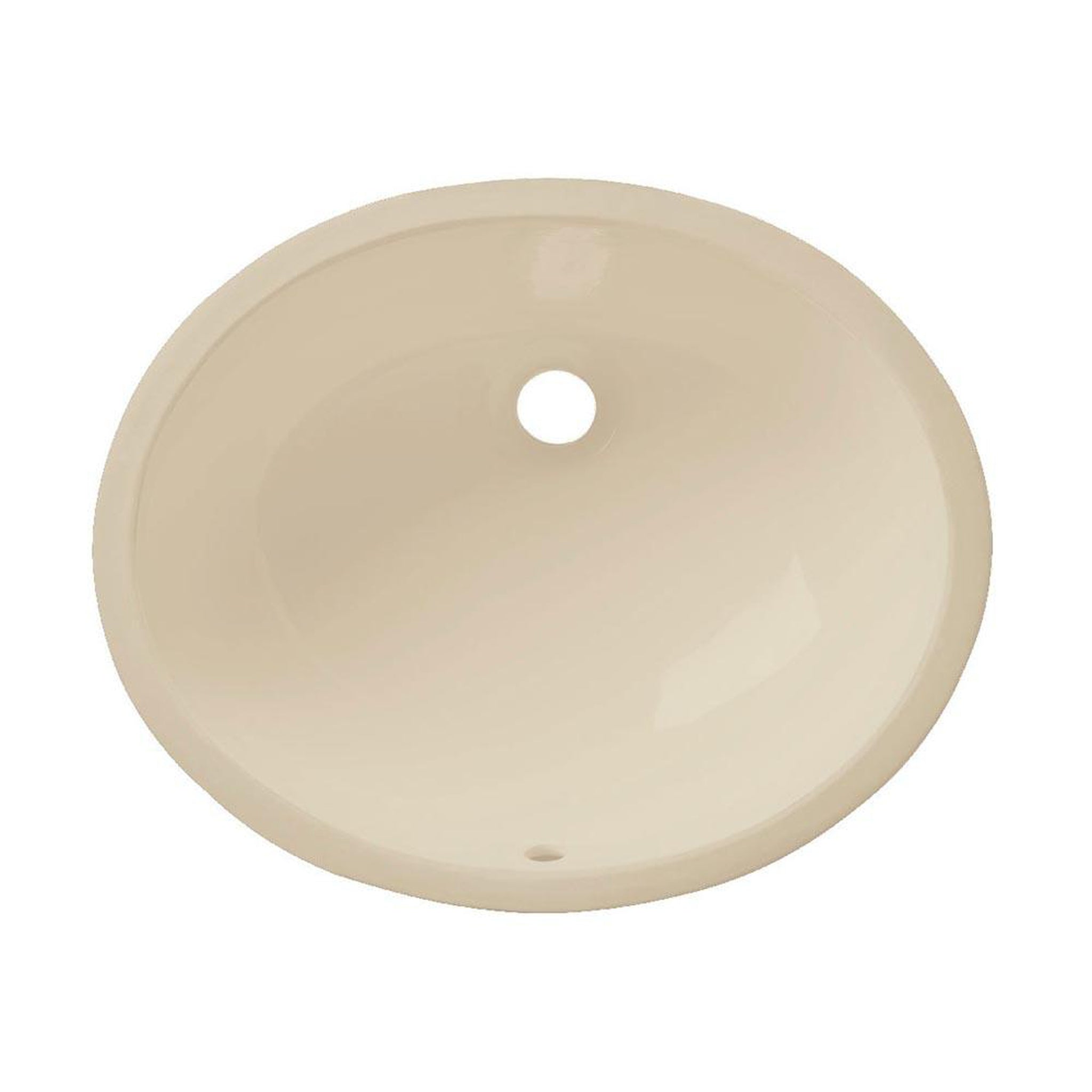 Allora USA, Allora USA 15.125" X 12.25" Vitreous China Biscuit Oval Porcelain Undermount Sink With Overflow