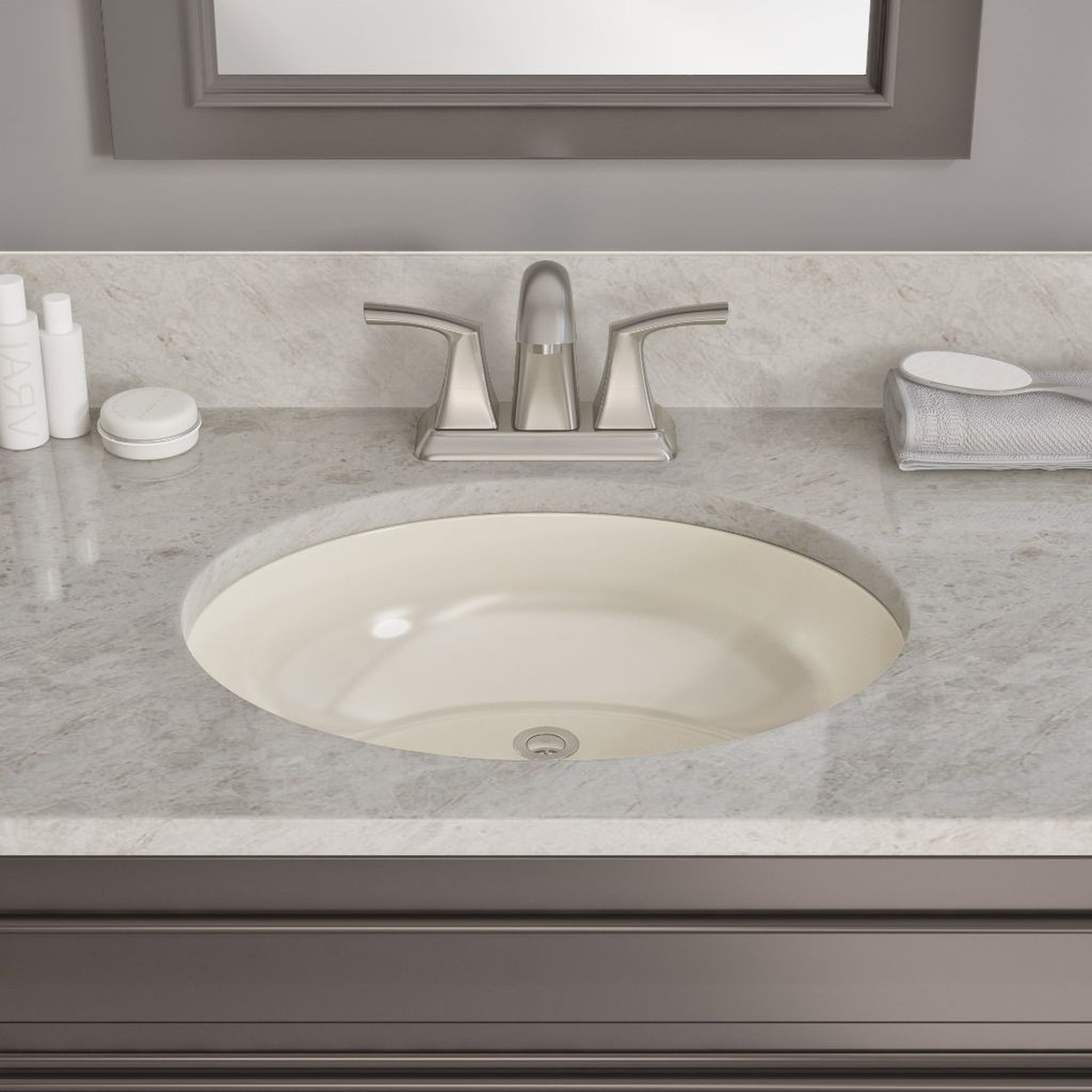 Allora USA, Allora USA 16" X 13.25" Vitreous China Biscuit Oval Undermount Sink With Overflow