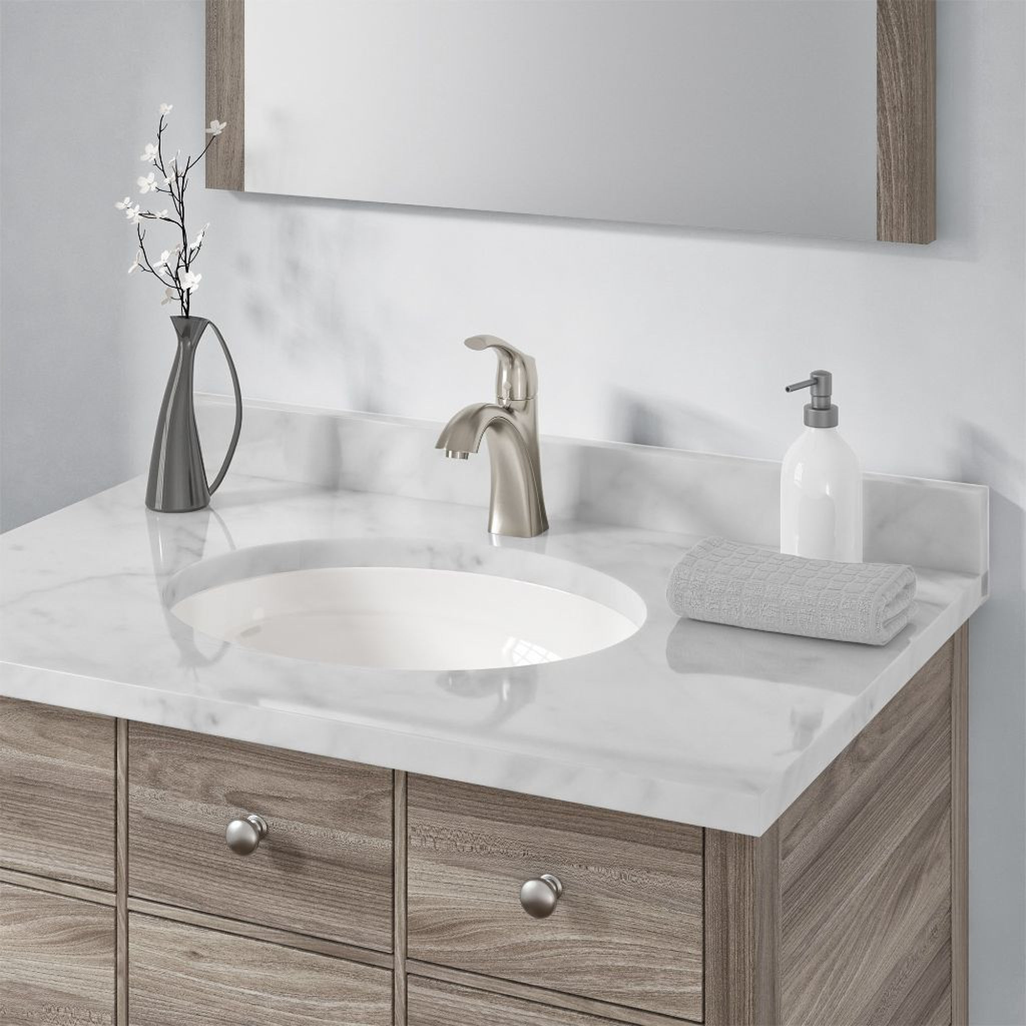 Allora USA, Allora USA 19.5" X 16" Vitreous China White Oval Porcelain Undermount Sink with Overflow