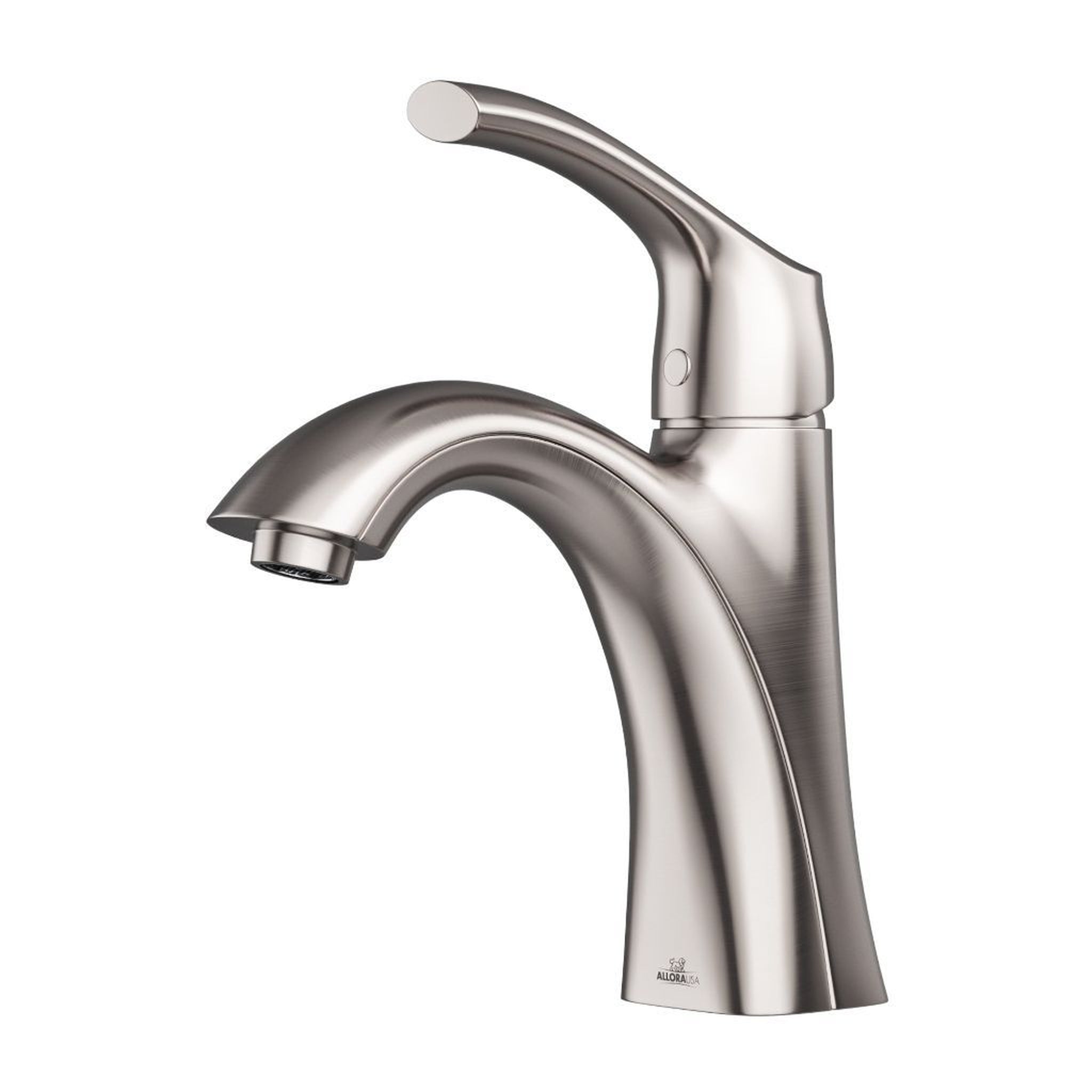 Allora USA, Allora USA Tulip Single Handle Brushed Nickel Bathroom Faucet With Drain Assembly