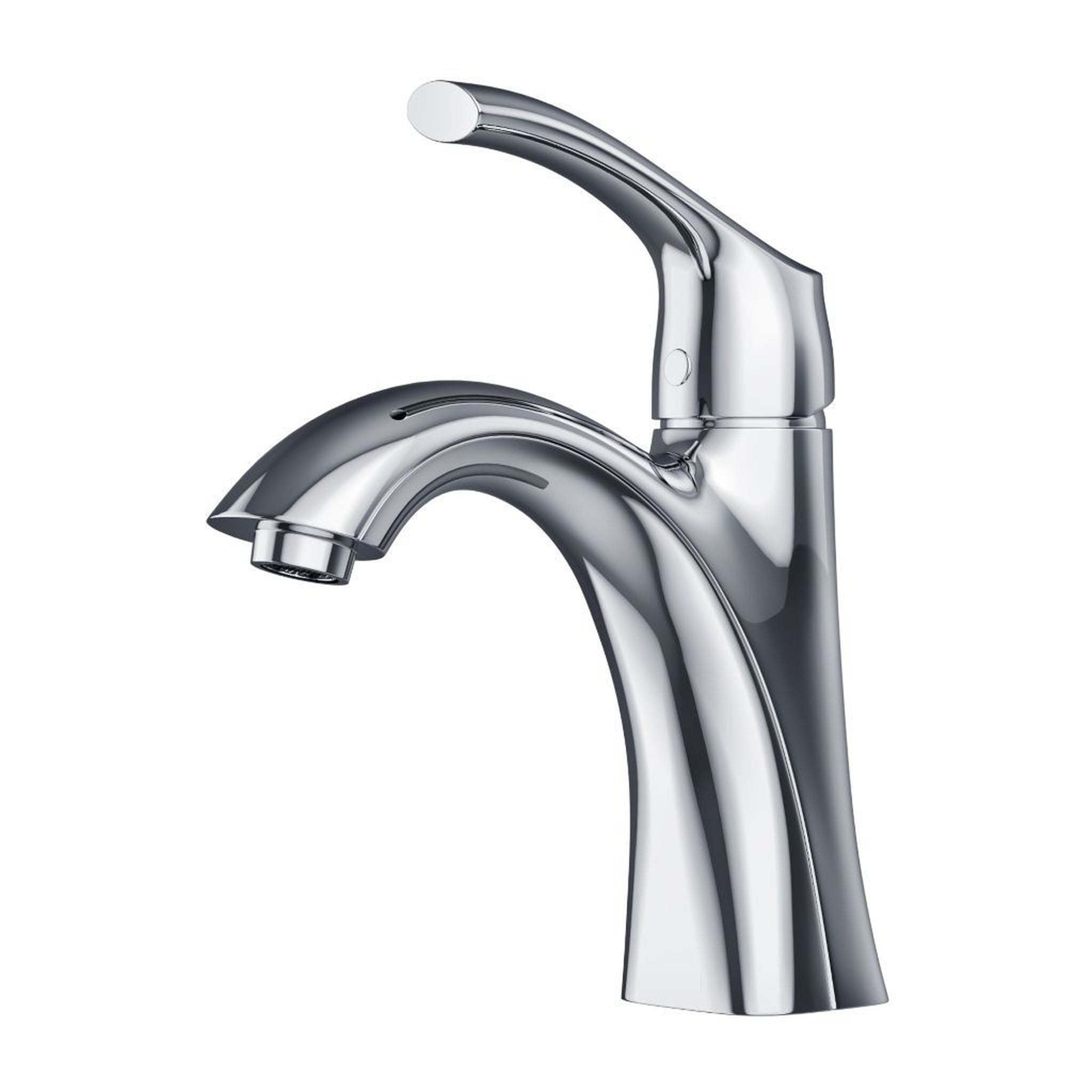 Allora USA, Allora USA Tulip Single Handle Chrome Bathroom Faucet With Drain Assembly