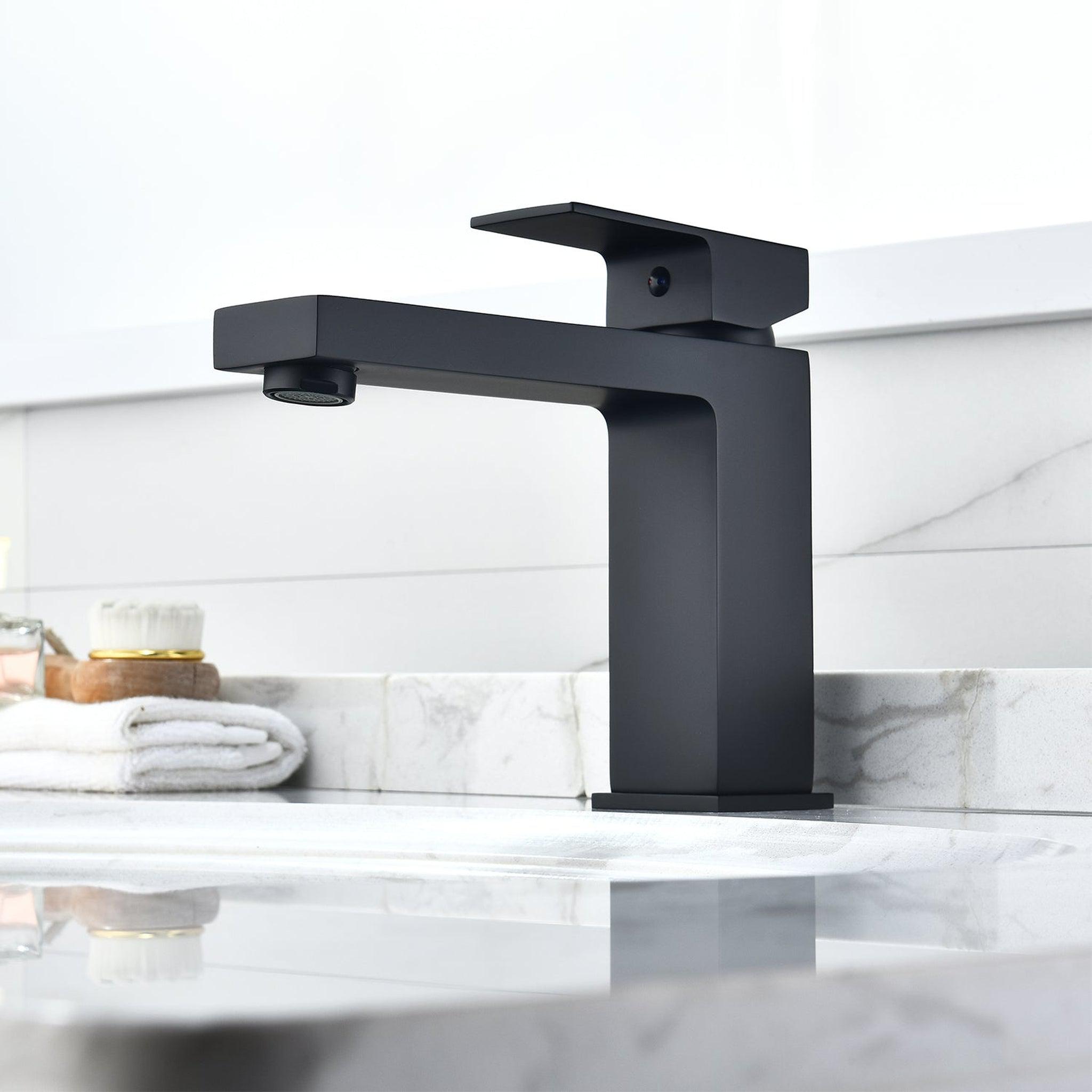 Altair, Altair Aalst Matte Black Single Hole Single-Hole Sink Faucet