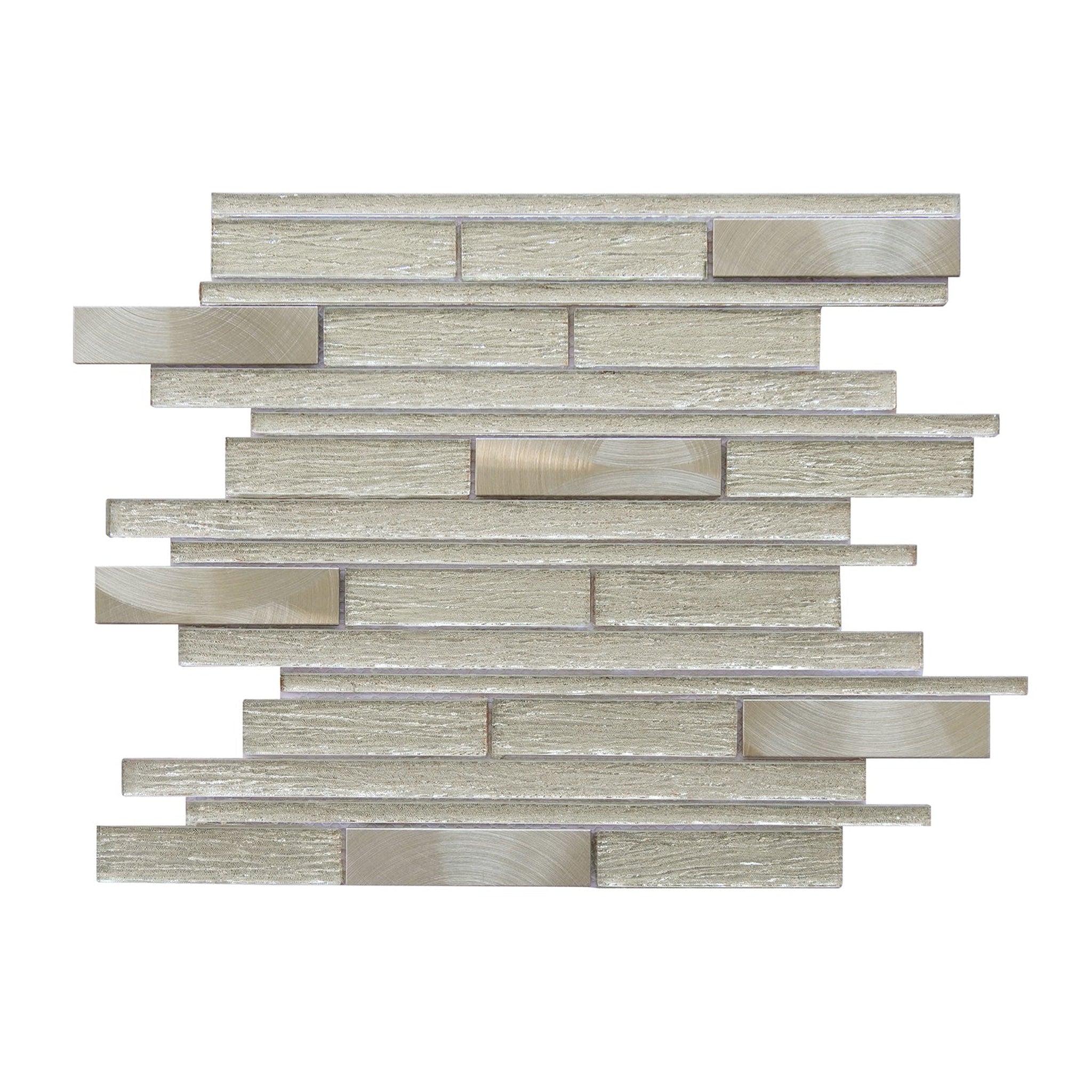 Altair, Altair Ardcarn 15 pcs. Linear Champagne Glass Mosaic Wall Tile