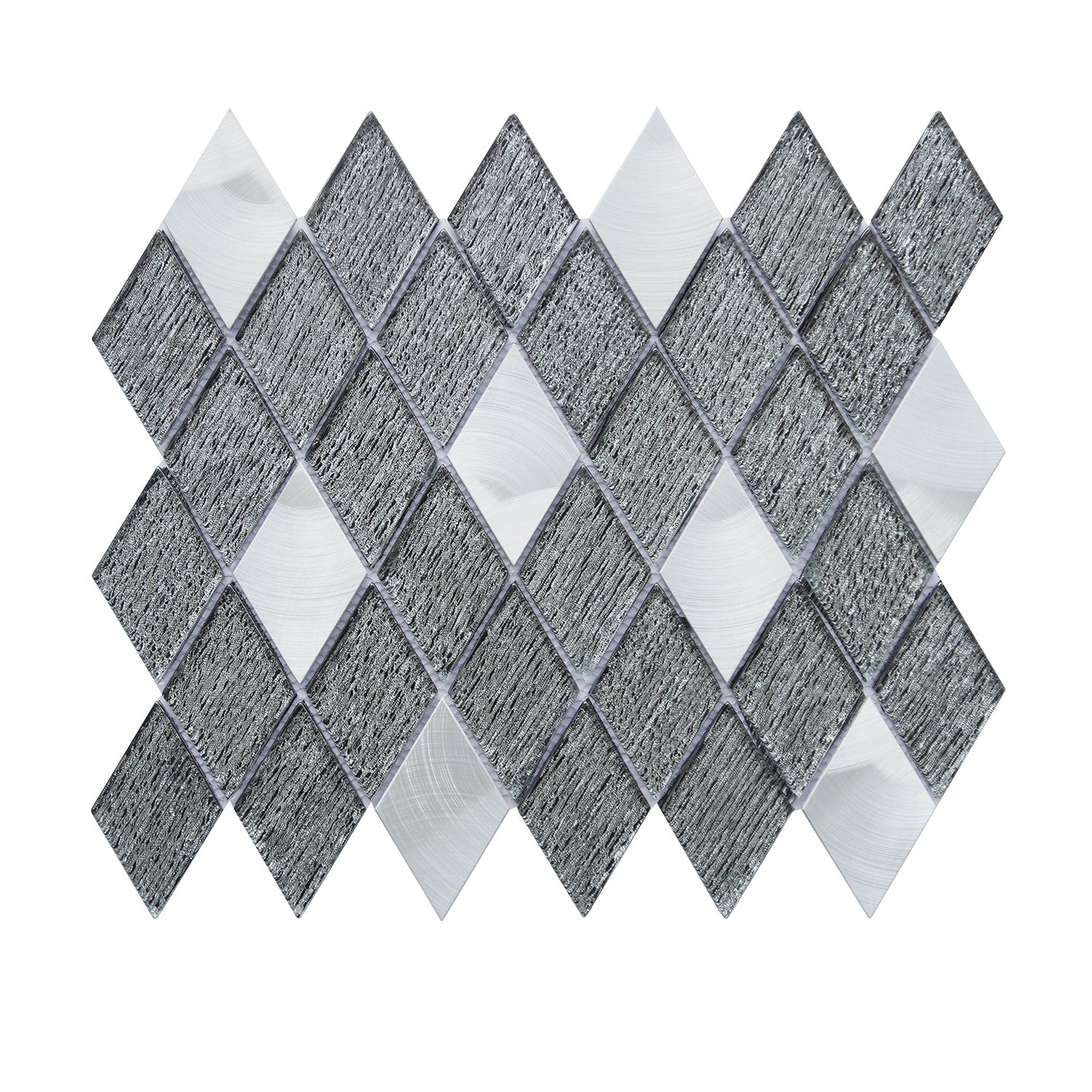 Altair, Altair Ballagh 15 pcs. Diamond Black Glass Mosaic Wall Tile