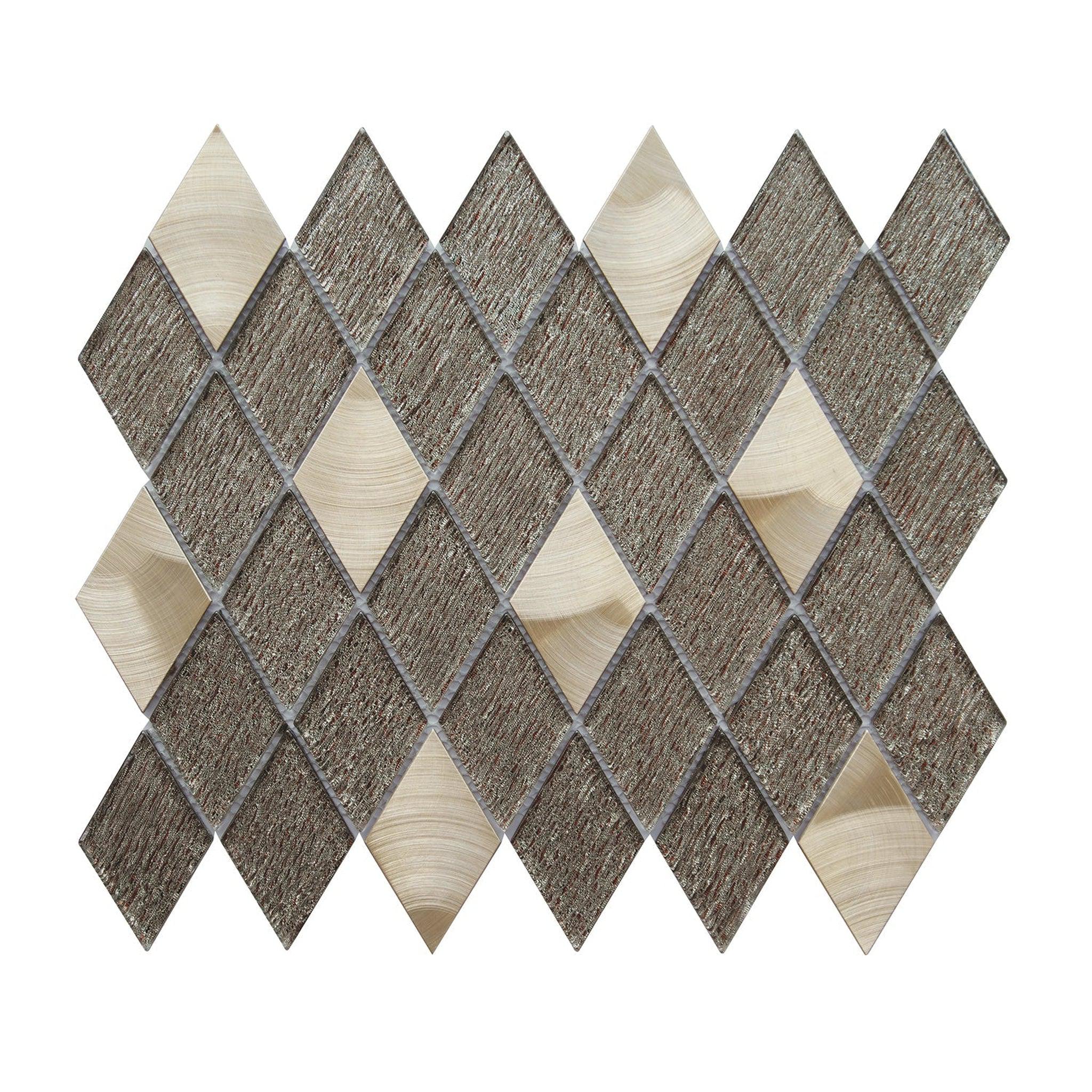 Altair, Altair Ballagh 15 pcs. Diamond Brown Glass Mosaic Wall Tile