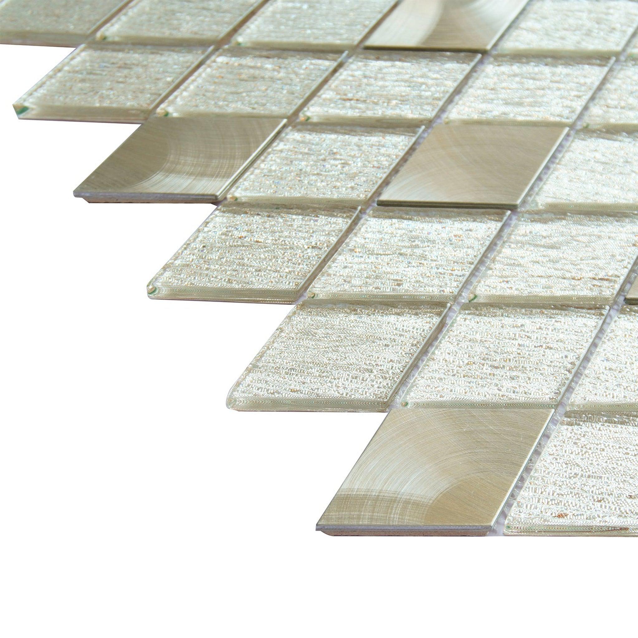 Altair, Altair Ballagh 15 pcs. Diamond Champagne Glass Mosaic Wall Tile