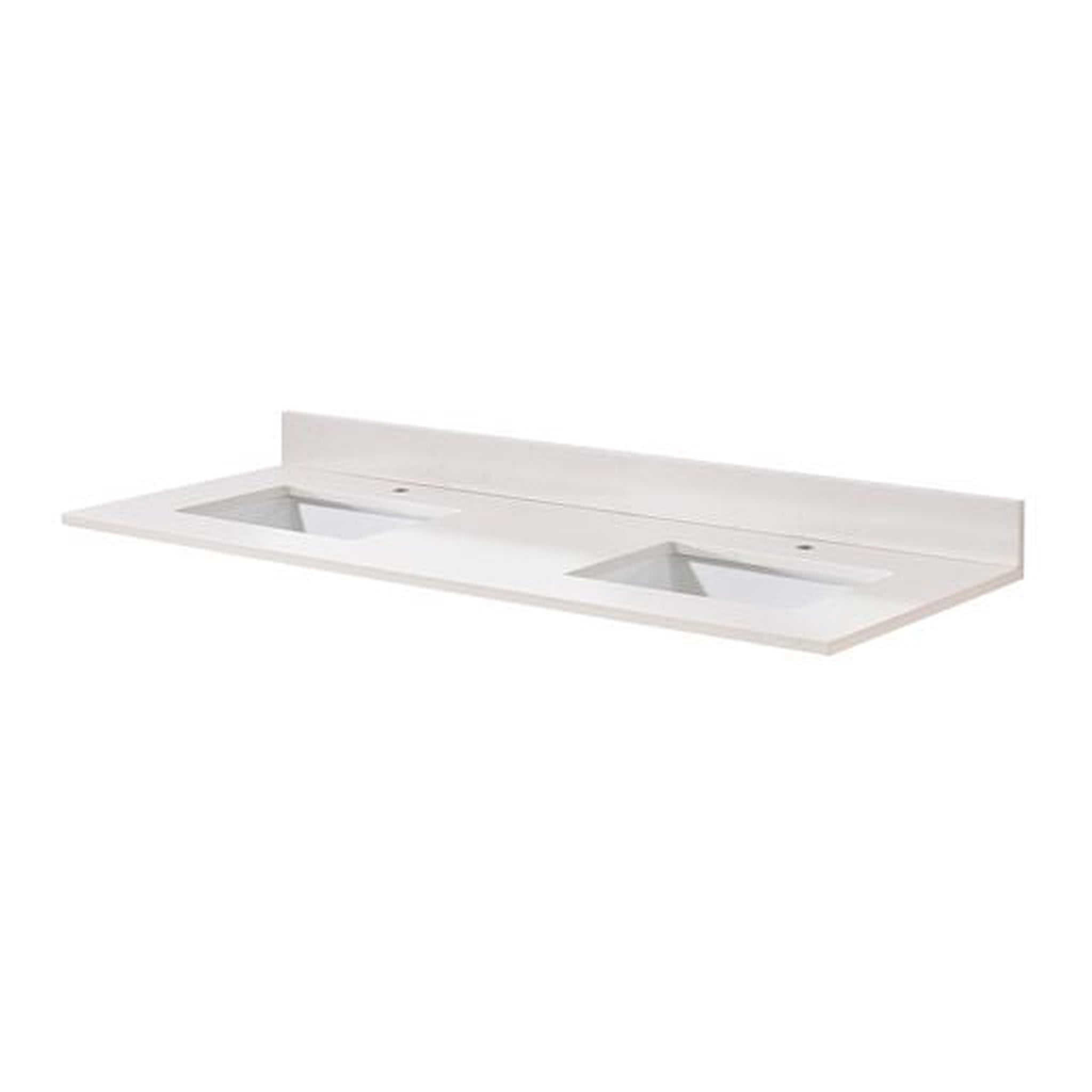 Altair, Altair Belluno 61" x 22" Milano white Composite Stone Bathroom Vanity Top-Single Hole With White SInk