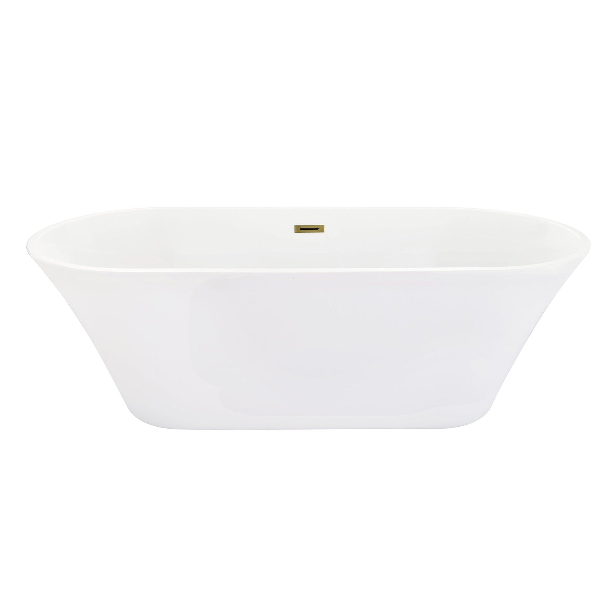 Altair, Altair Blarn 65" x 29" White Acrylic Freestanding Bathtub With Drain and Overflow