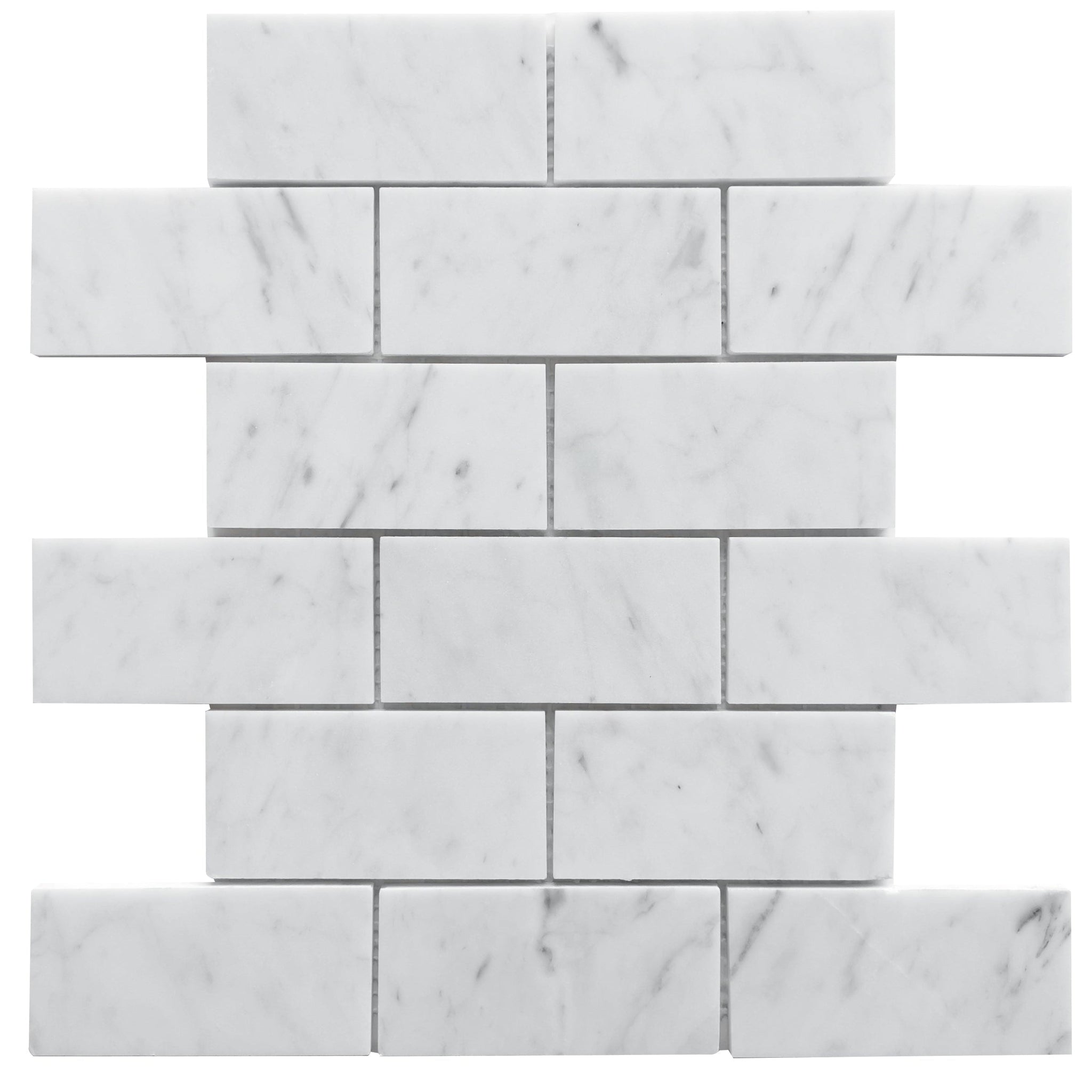 Altair, Altair Burgos 11 pcs. Rectangle Carrara White Marble Mosaic Floor and Wall Tile