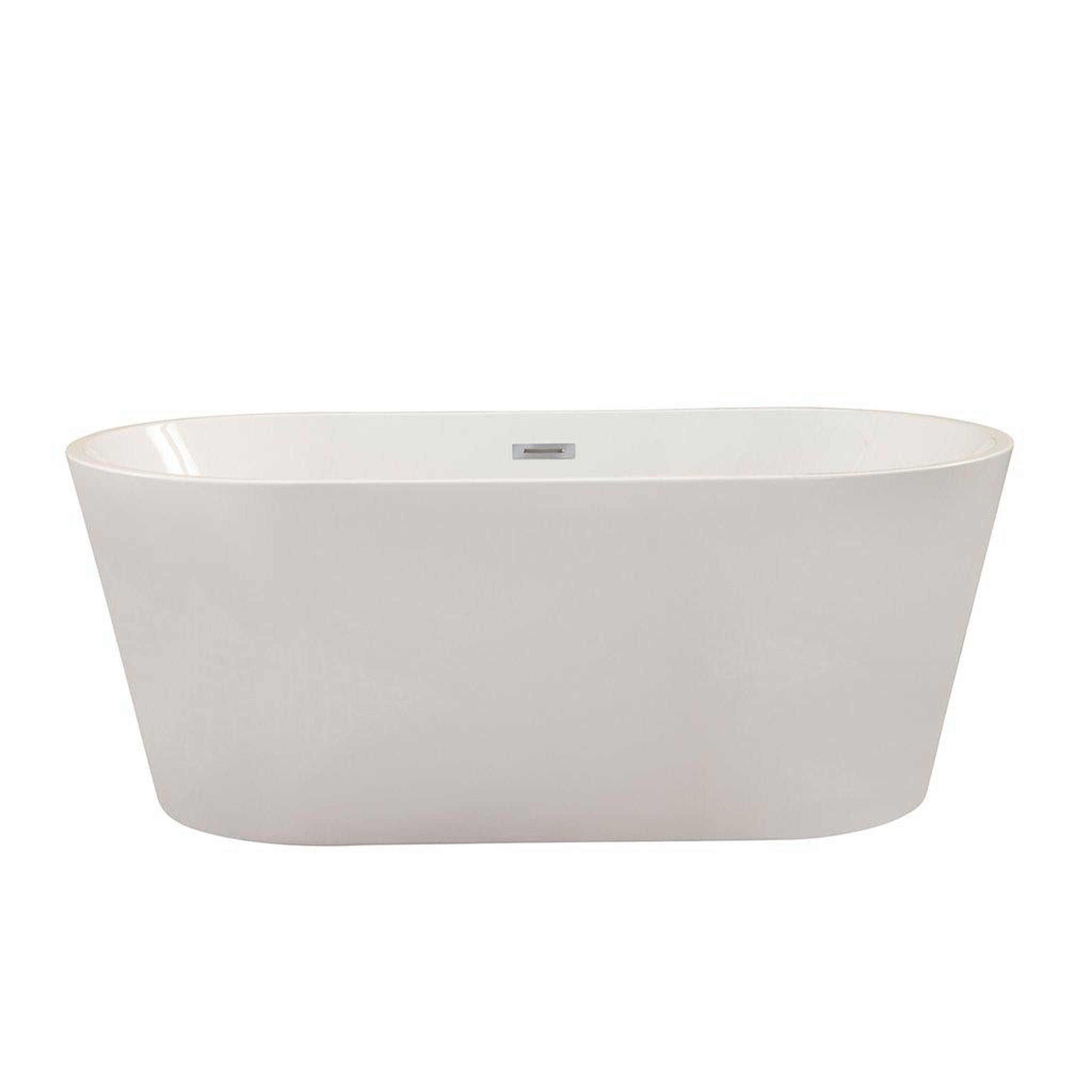 Altair, Altair Cielo 67" x 32" White Acrylic Freestanding Bathtub