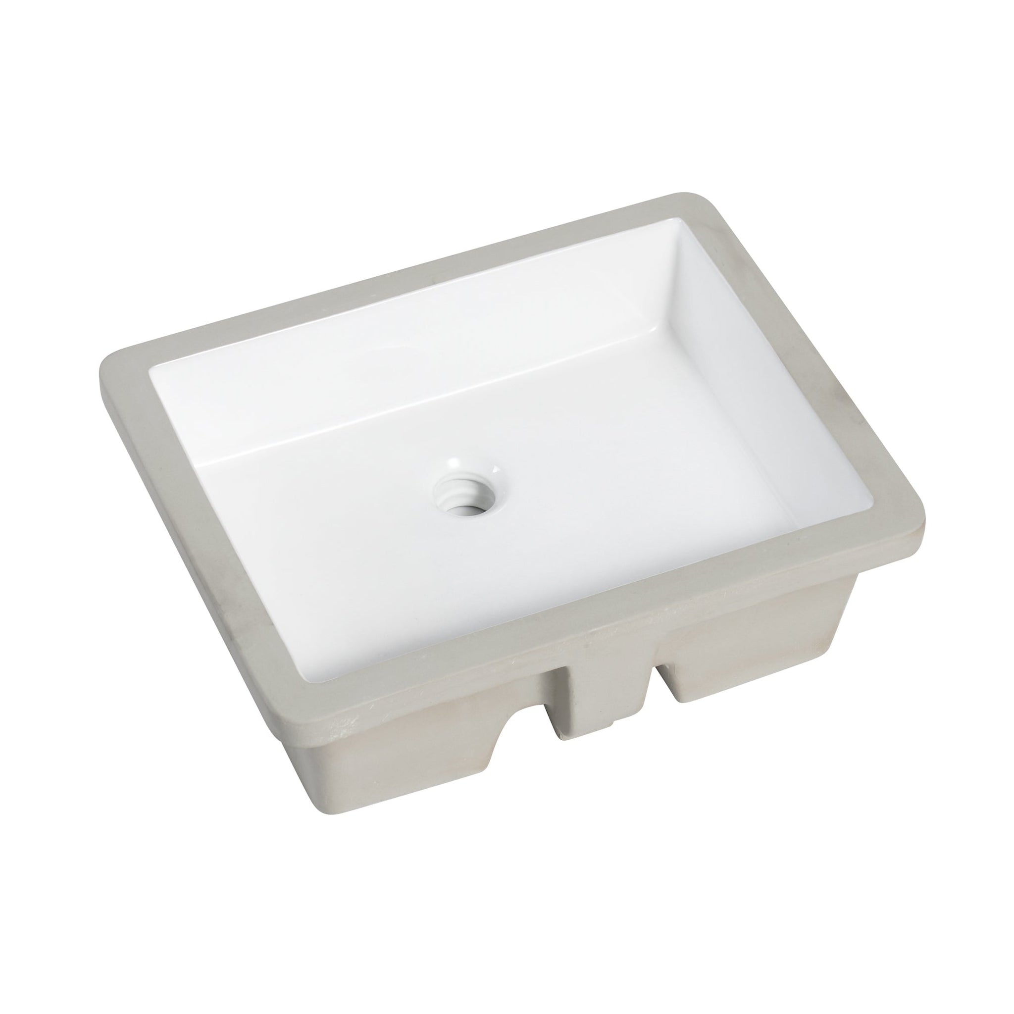 Altair, Altair Dixie 20" Retegular White Finish Ceramic Undermount Vanity Sink