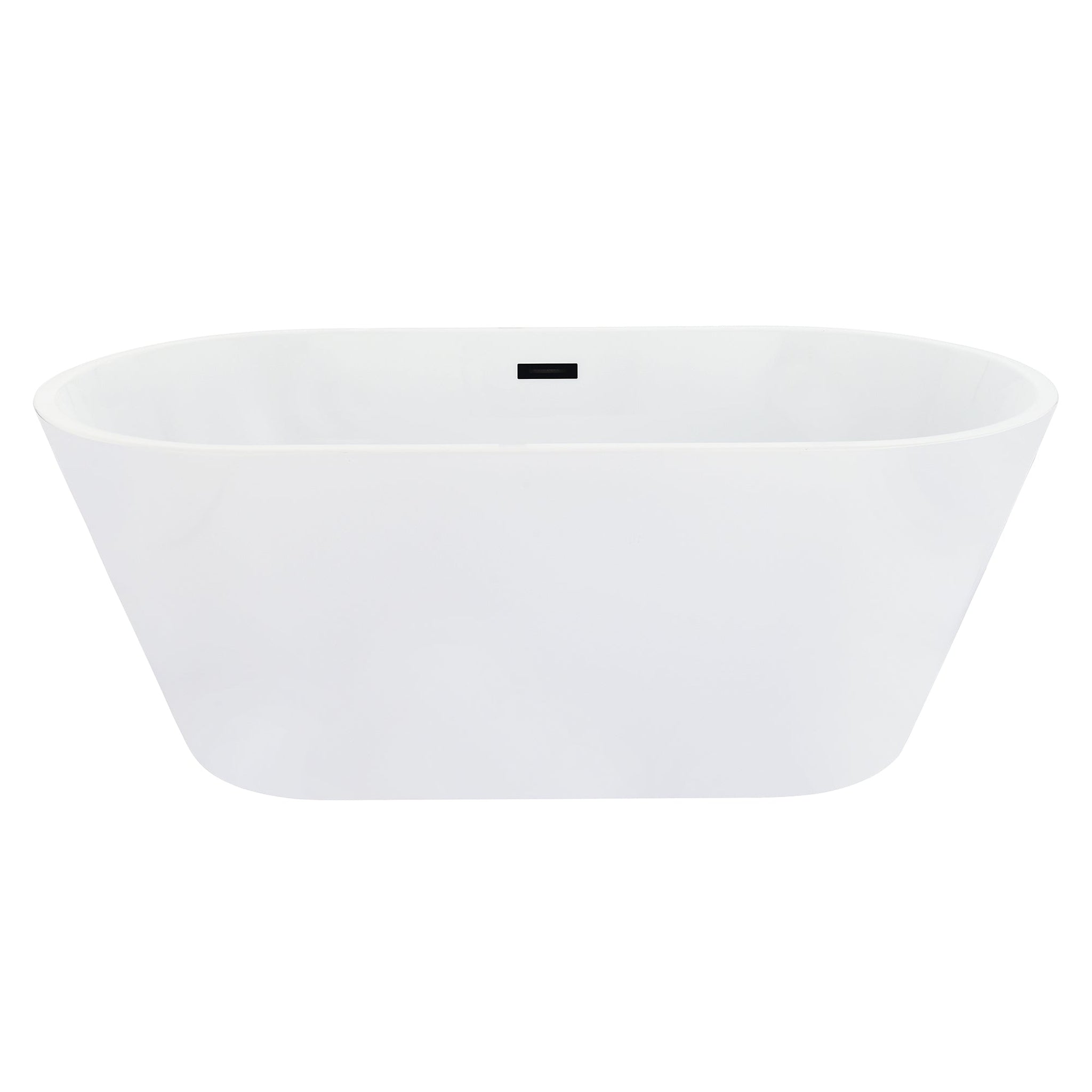 Altair, Altair Kaprun 59" x 30" White Acrylic Freestanding Bathtub With Drain and Overflow