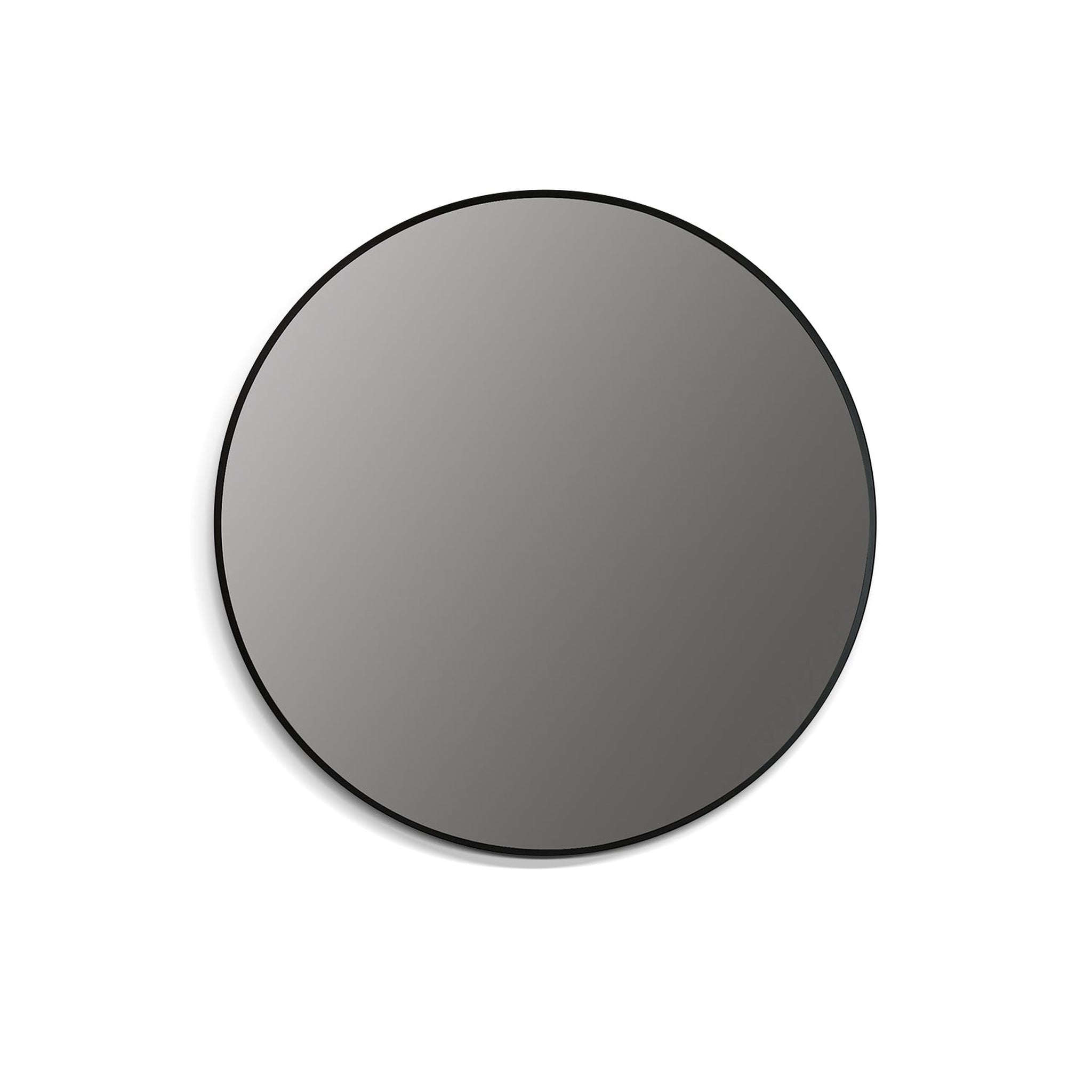 Altair, Altair Liceo 30" Round Matt Black Aluminum Framed Wall-Mounted Mirror