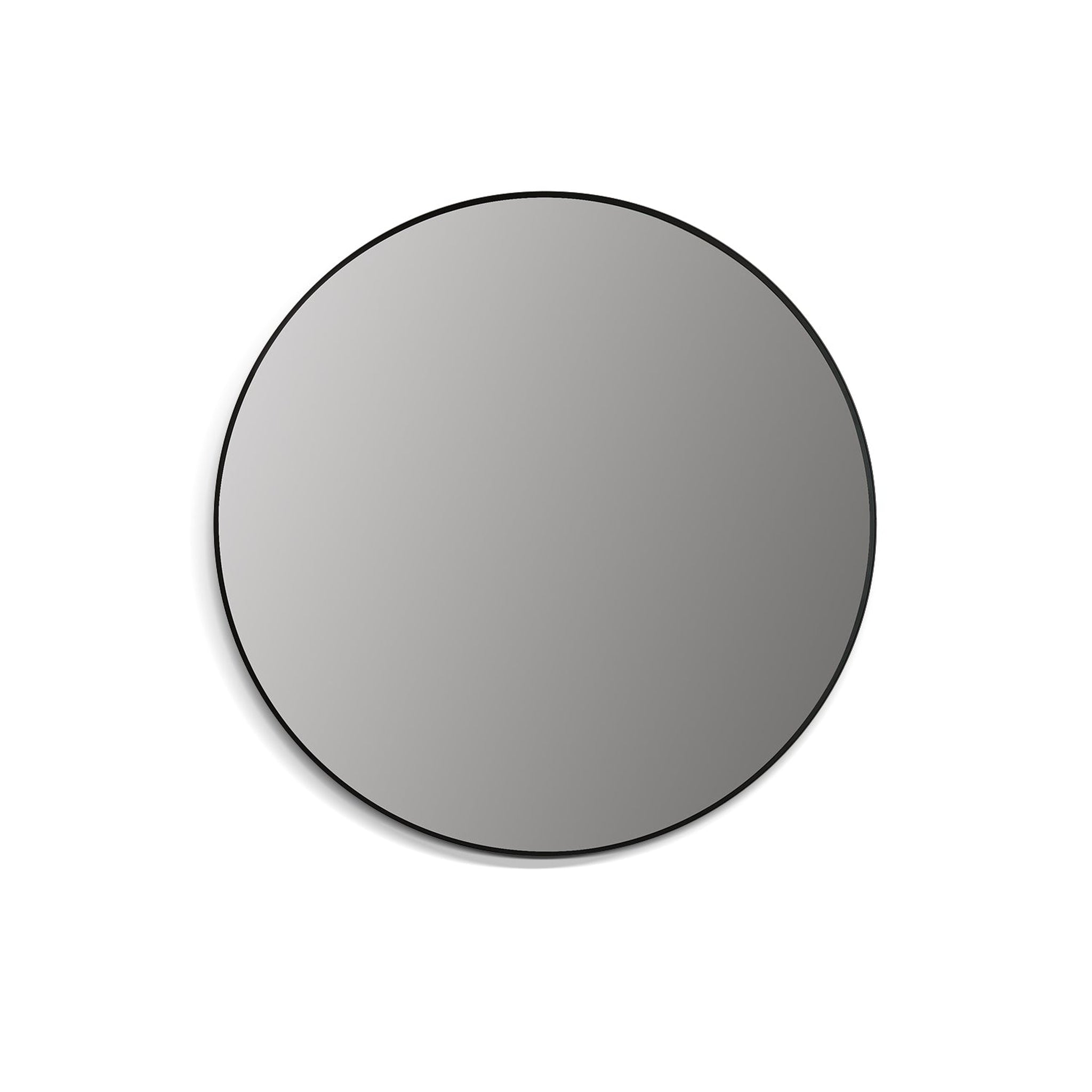 Altair, Altair Liceo 42" Round Matt Black Aluminum Framed Wall-Mounted Mirror