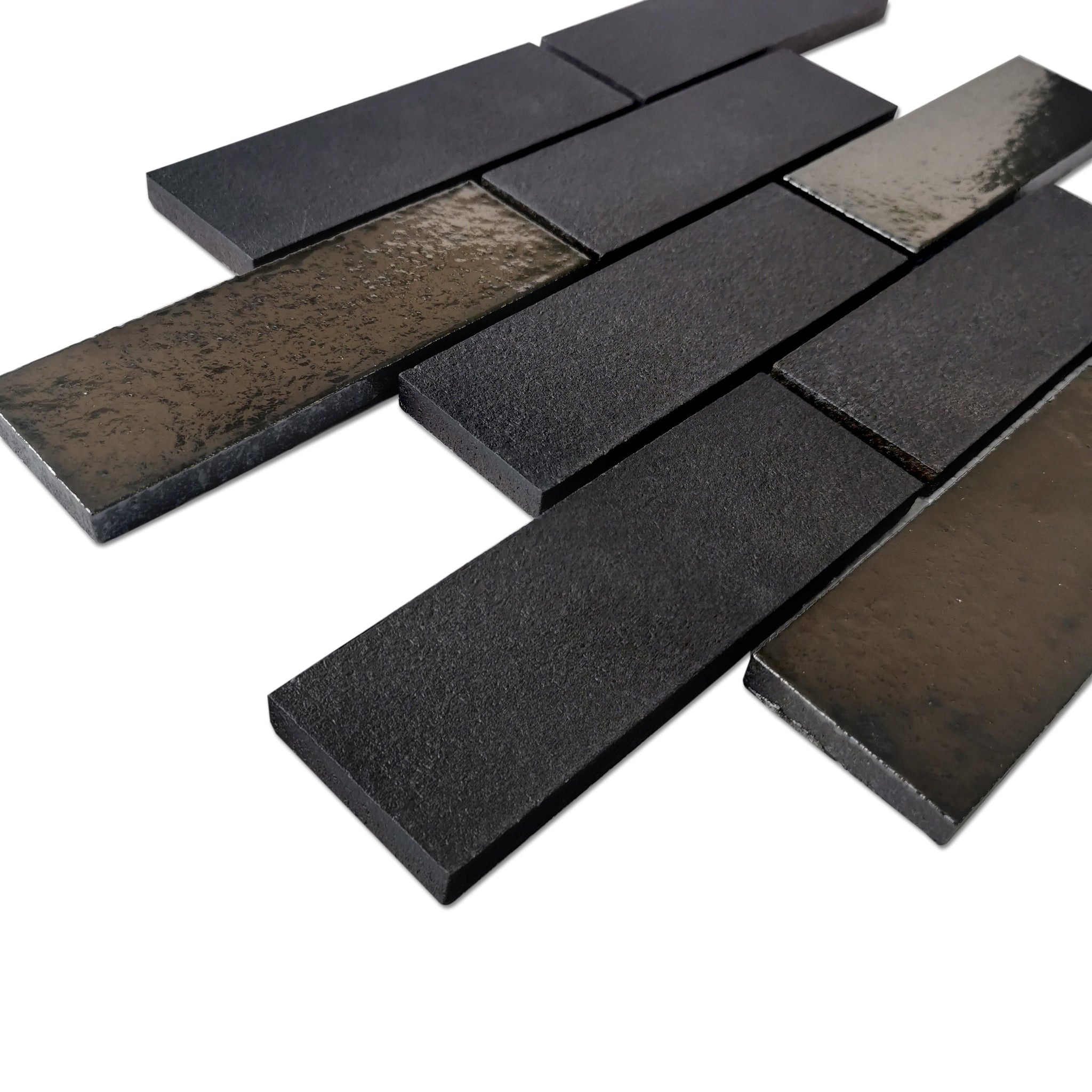 Altair, Altair Lorca 9 pcs. Rectangle Dark Grey Stone Mosaic Floor and Wall Tile