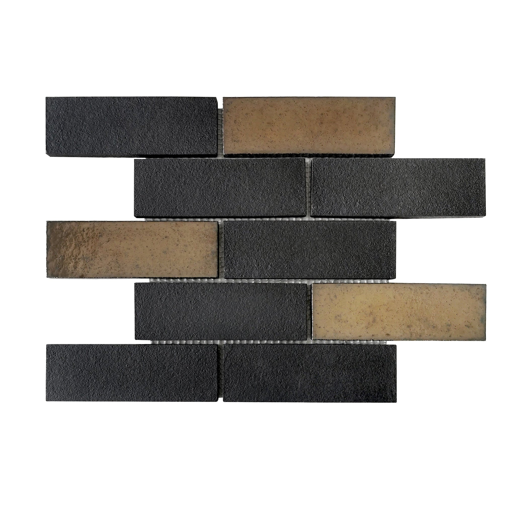 Altair, Altair Lorca 9 pcs. Rectangle Dark Grey Stone Mosaic Floor and Wall Tile