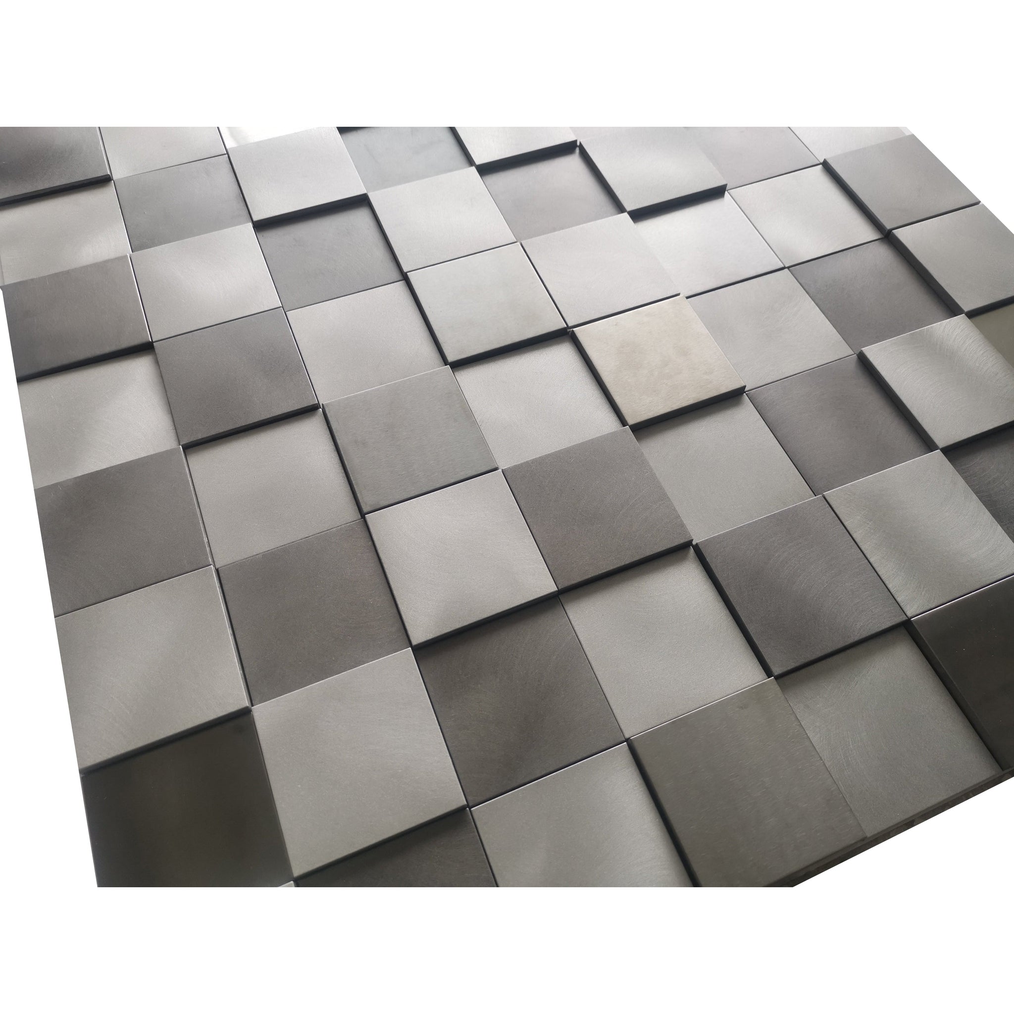 Altair, Altair Mijas 11 pcs. Square Steel Grey Metal Mosaic Wall Tile