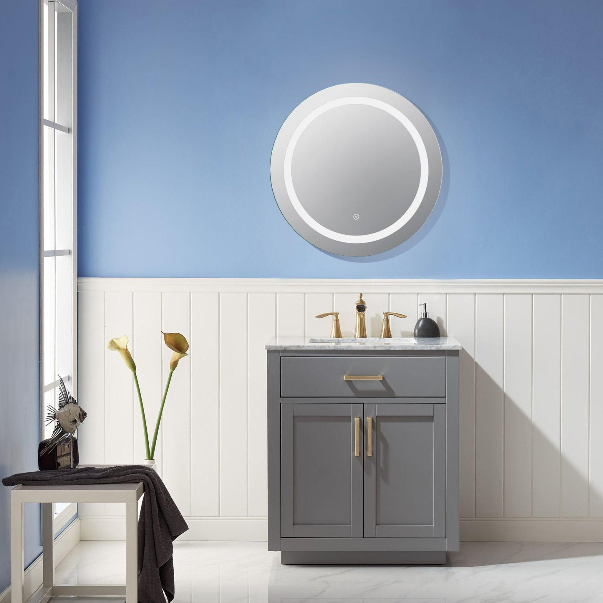 Altair, Altair Padova 24" Round Wall-Mounted LED Mirror