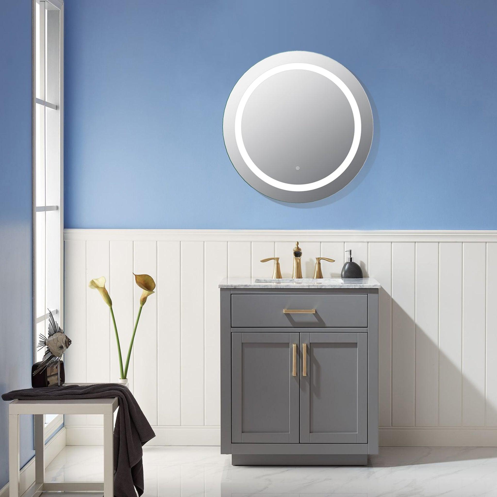 Altair, Altair Padova 32" Round Wall-Mounted LED Mirror