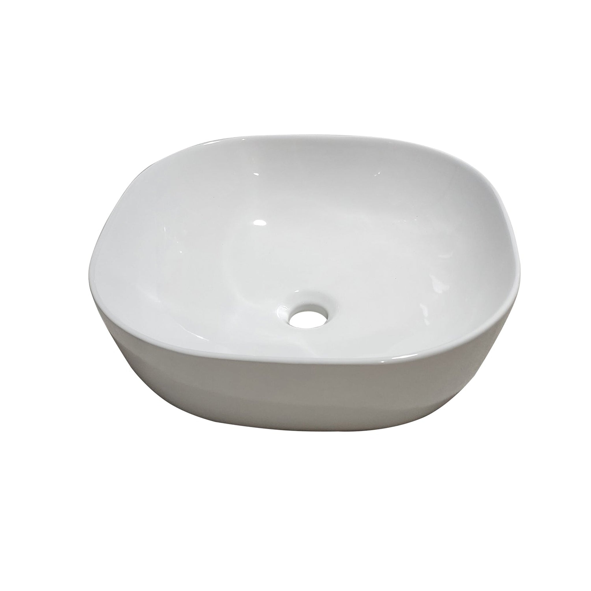 Altair, Altair Zion 16" Square White Ceramic Bathroom Vanity Sink