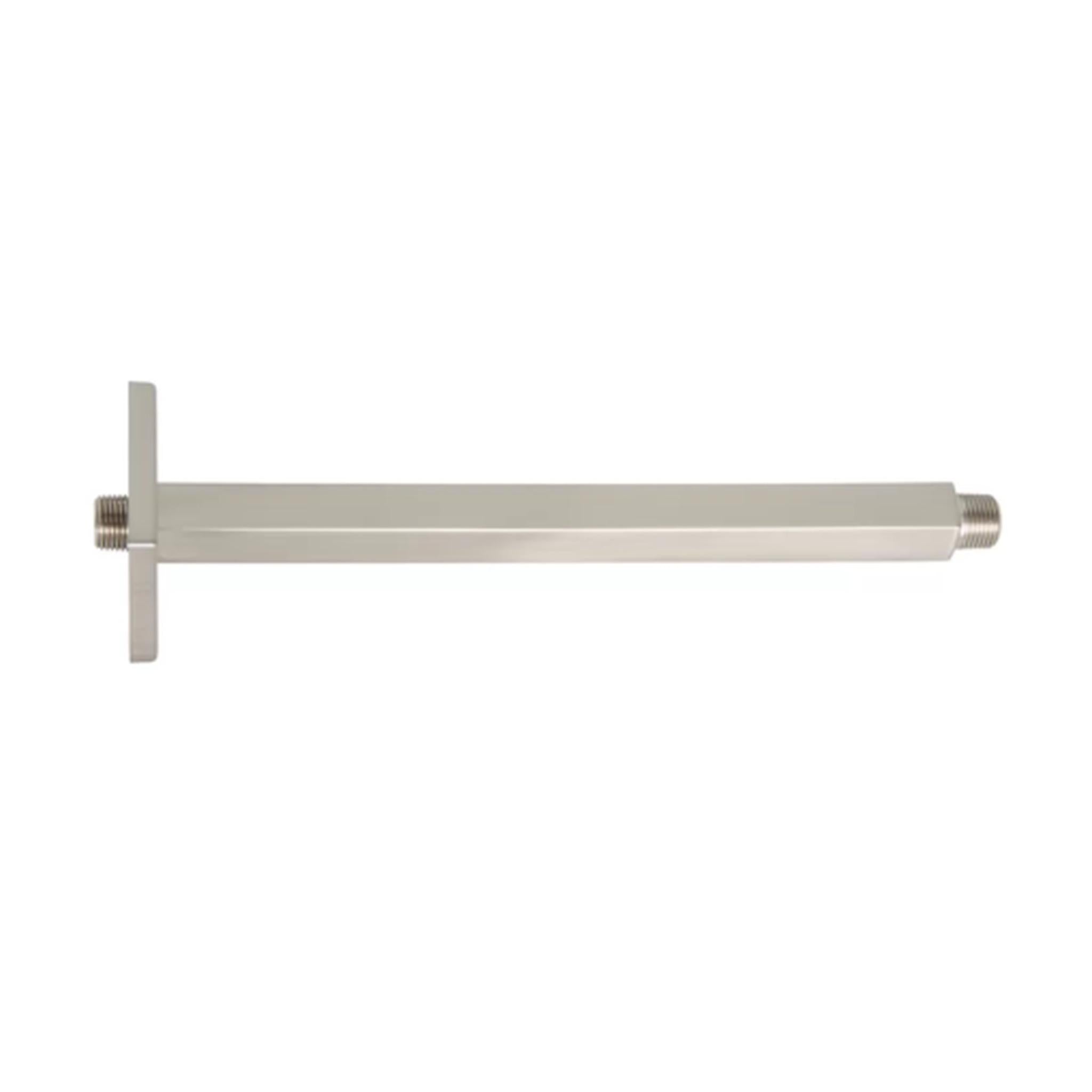 Aluids, Aluids 12″ Ceiling Shower Arm Square – Brushed Nickel