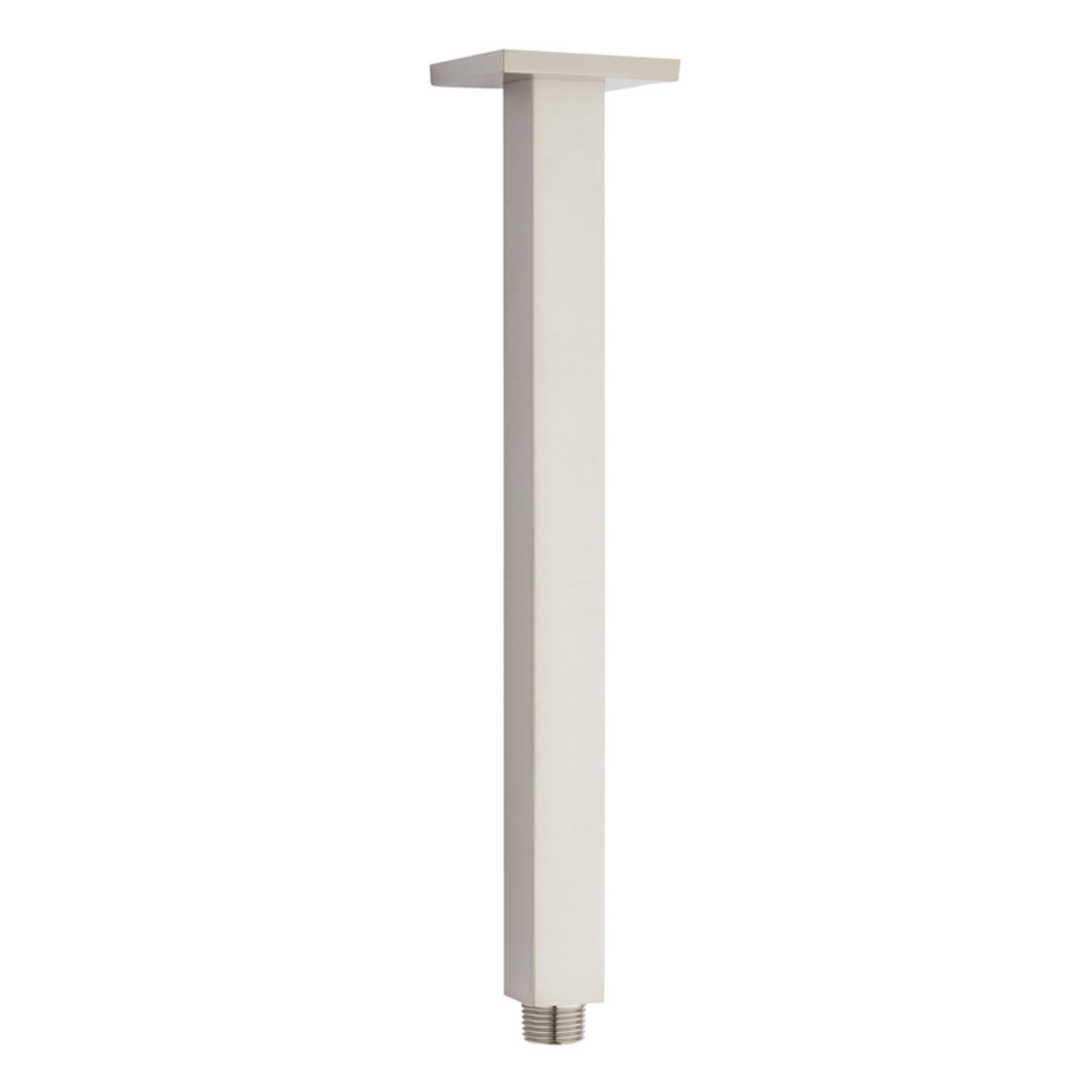 Aluids, Aluids 12″ Ceiling Shower Arm Square – Brushed Nickel