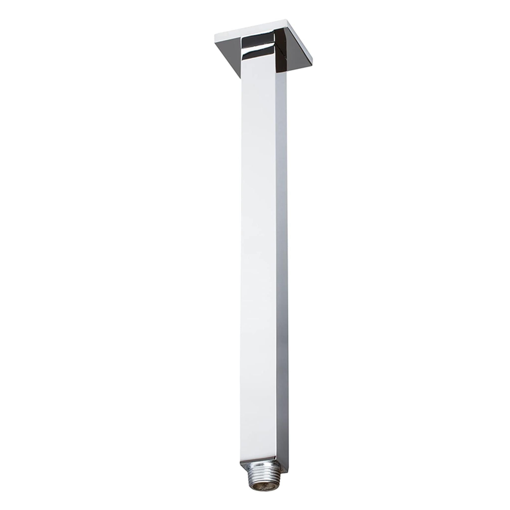 Aluids, Aluids 12″ Ceiling Shower Arm Square – Polished Chrome