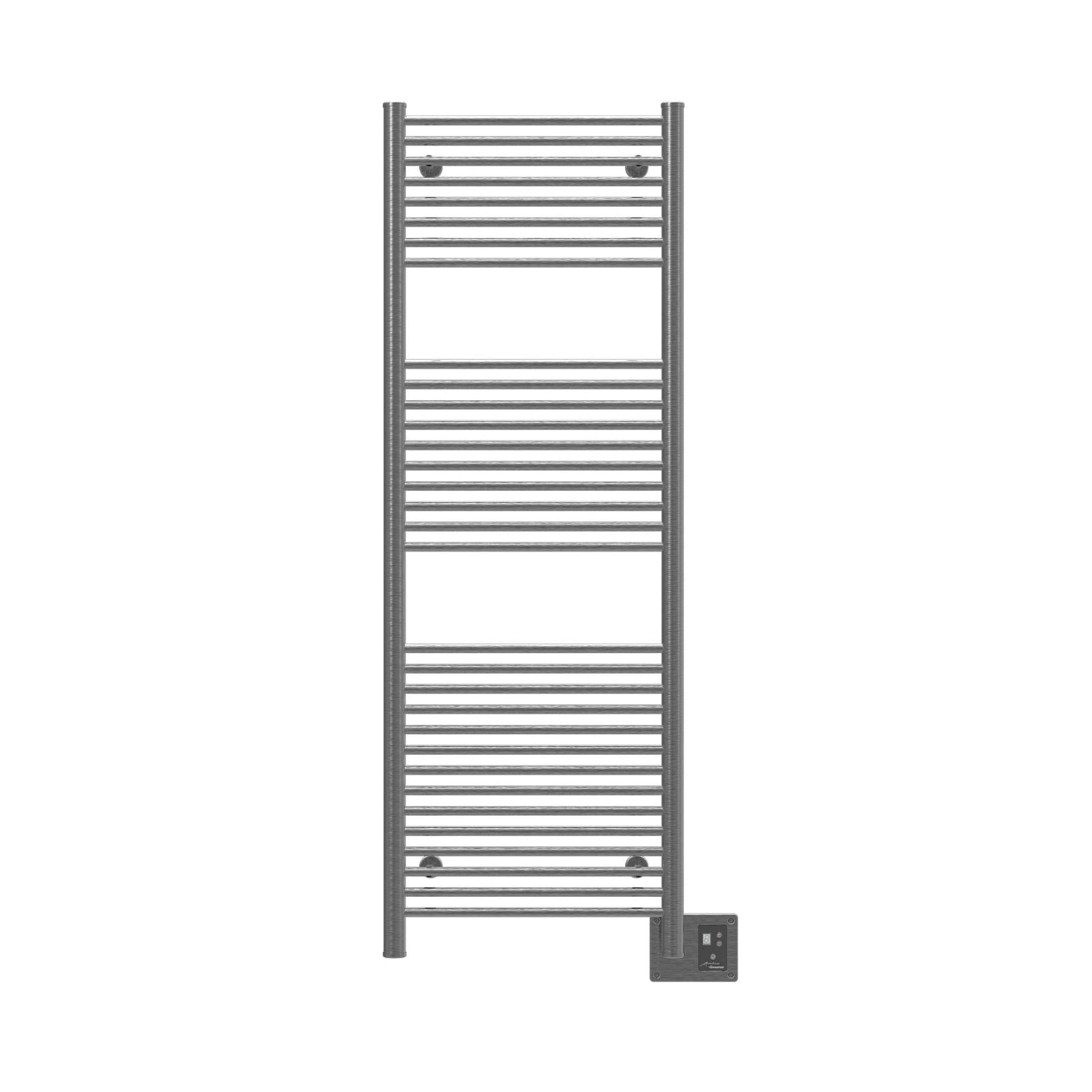 Amba, Amba Antus 24" x 58" 32-Bar Hardwired Towel Warmer in Brushed Stainless Steel