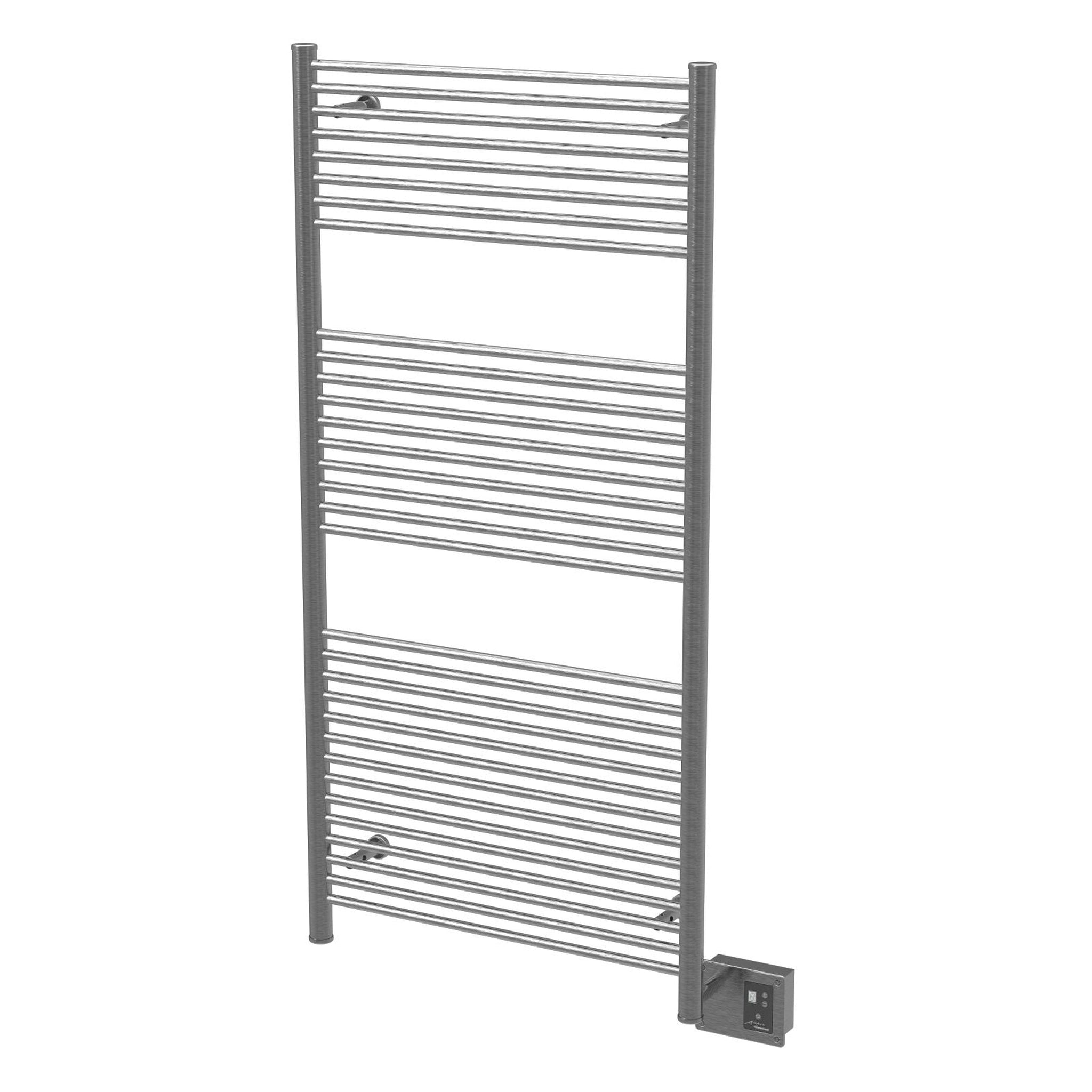 Amba, Amba Antus 32" x 58" 32-Bar Harwired Towel Warmer in Brushed Stainless Steel