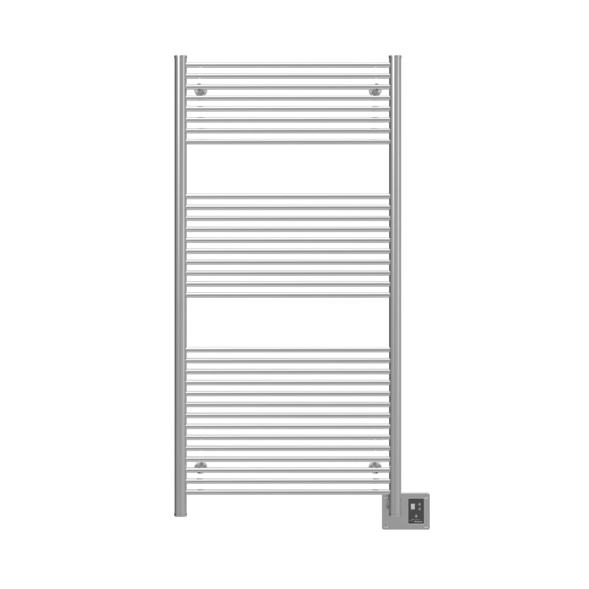 Amba, Amba Antus 32" x 58" 32-Bar Harwired Towel Warmer in Polished Stainless Steel