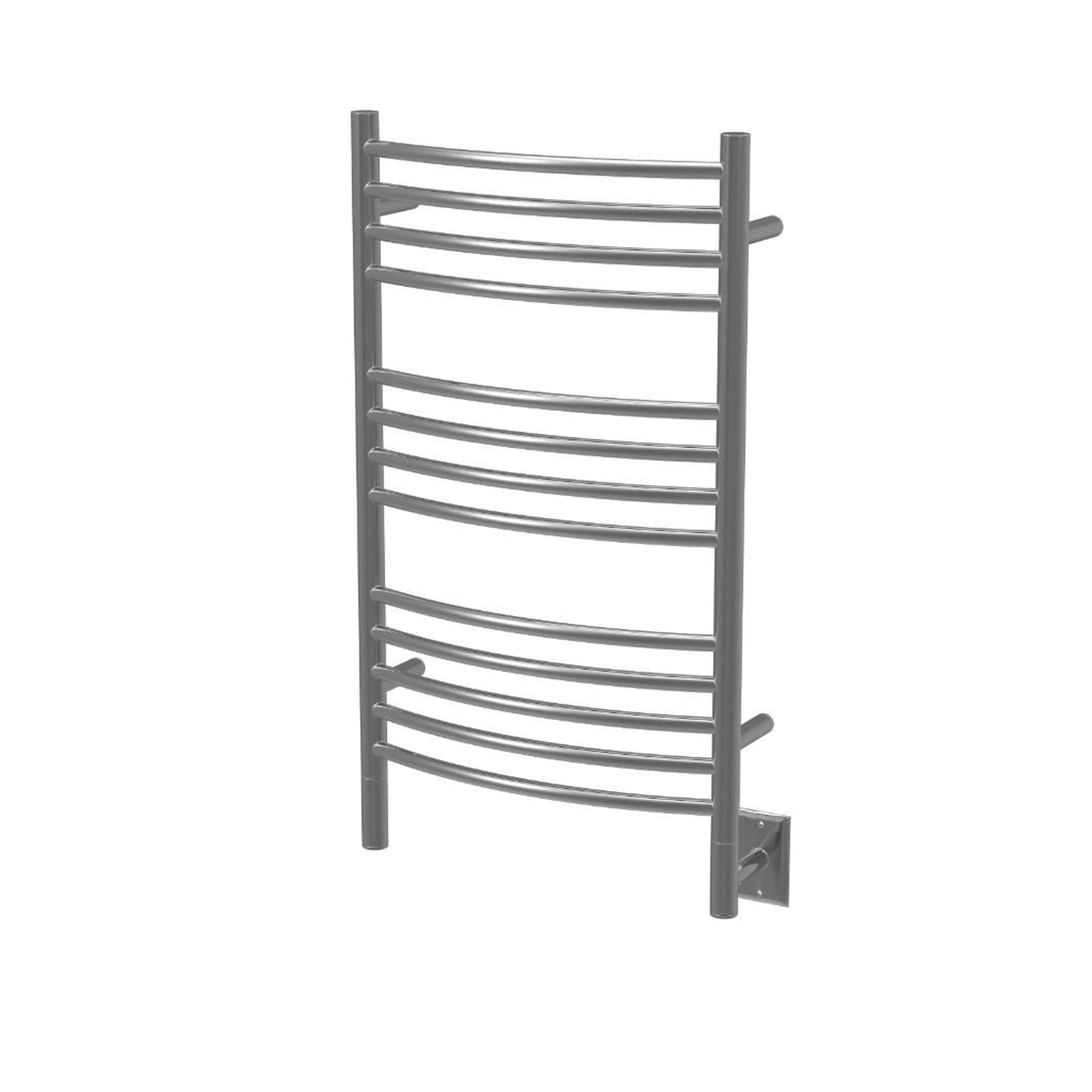 Amba, Amba Jeeves C Curved 13-Bar Brushed Stainless Steel Finish Hardwired Towel Warmer