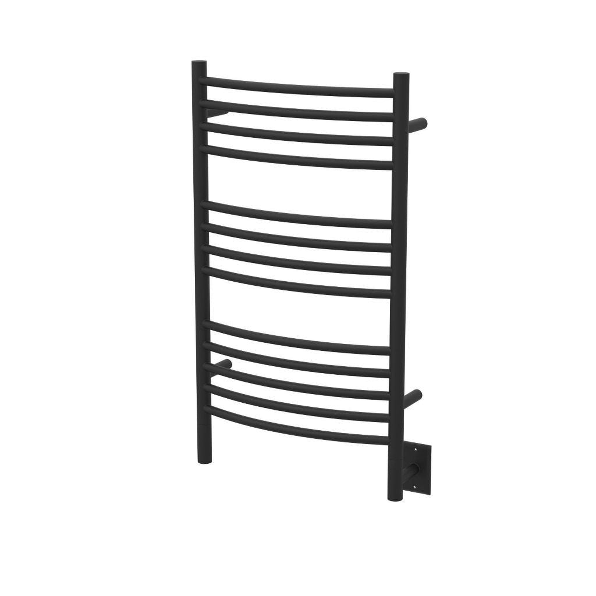 Amba, Amba Jeeves C Curved 13-Bar Matte Black Finish Hardwired Towel Warmer