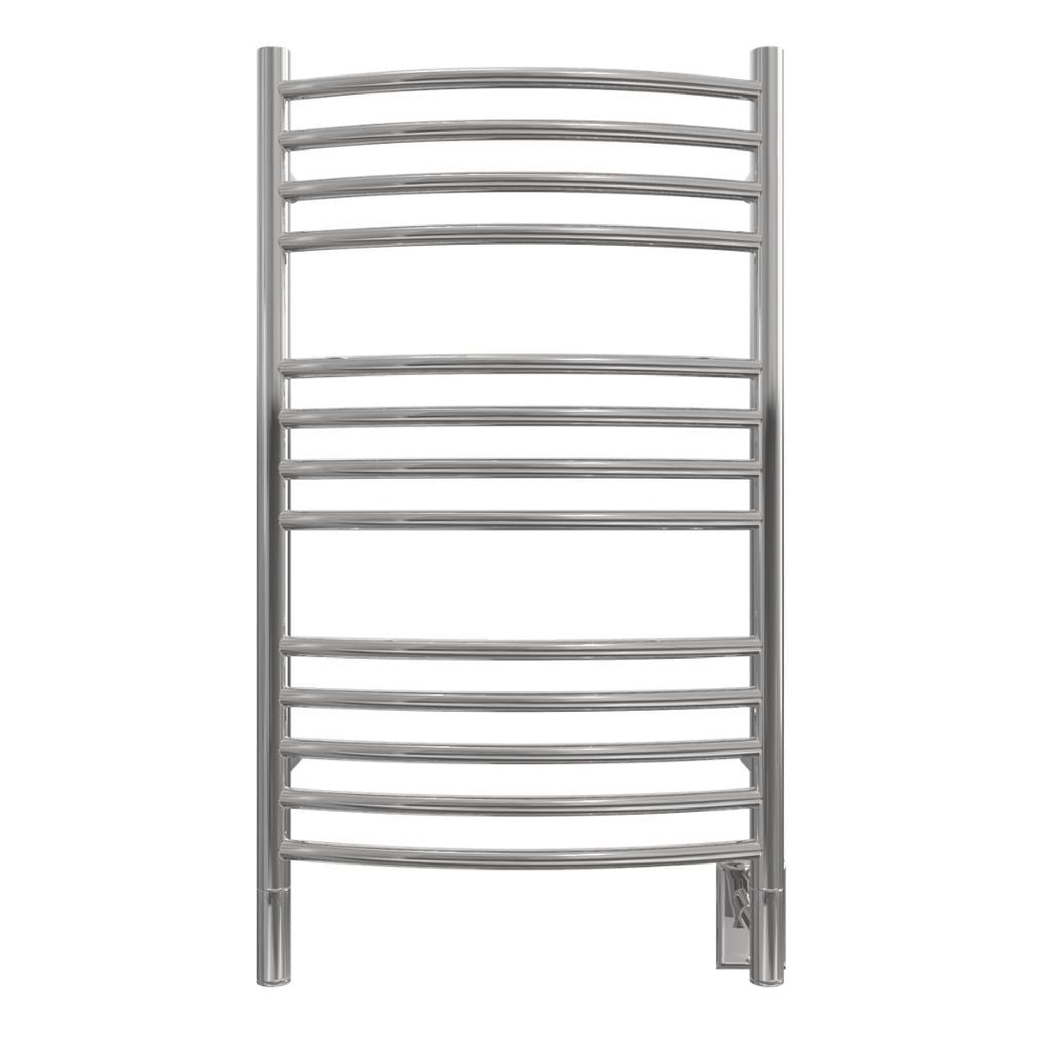 Amba, Amba Jeeves C Curved 13-Bar Polished Stainless Steel Finish Hardwired Towel Warmer