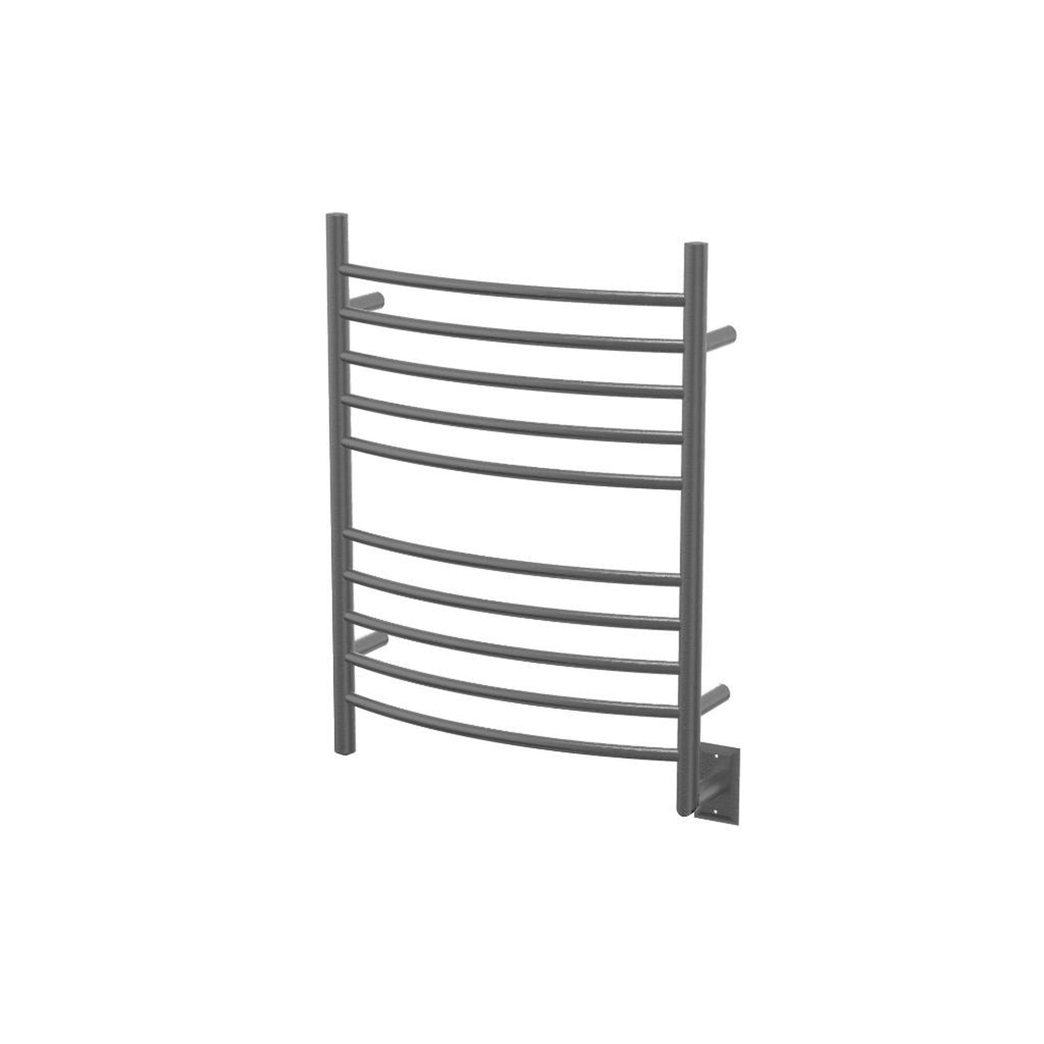 Amba, Amba Radiant Curved 10-Bar Brushed Stainless Steel Hardwired Towel Warmer With Integrated On/Off Switch