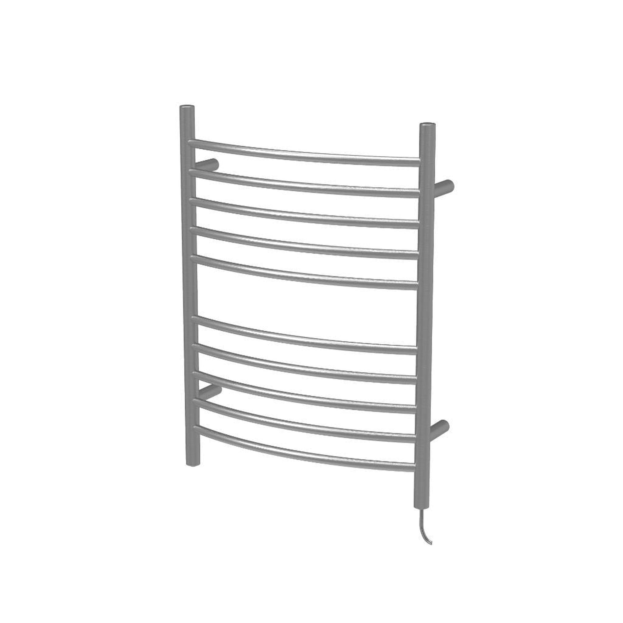 Amba, Amba Radiant Curved 10-Bar Brushed Stainless Steel Plug-In Towel Warmer With Integrated On/Off Switch