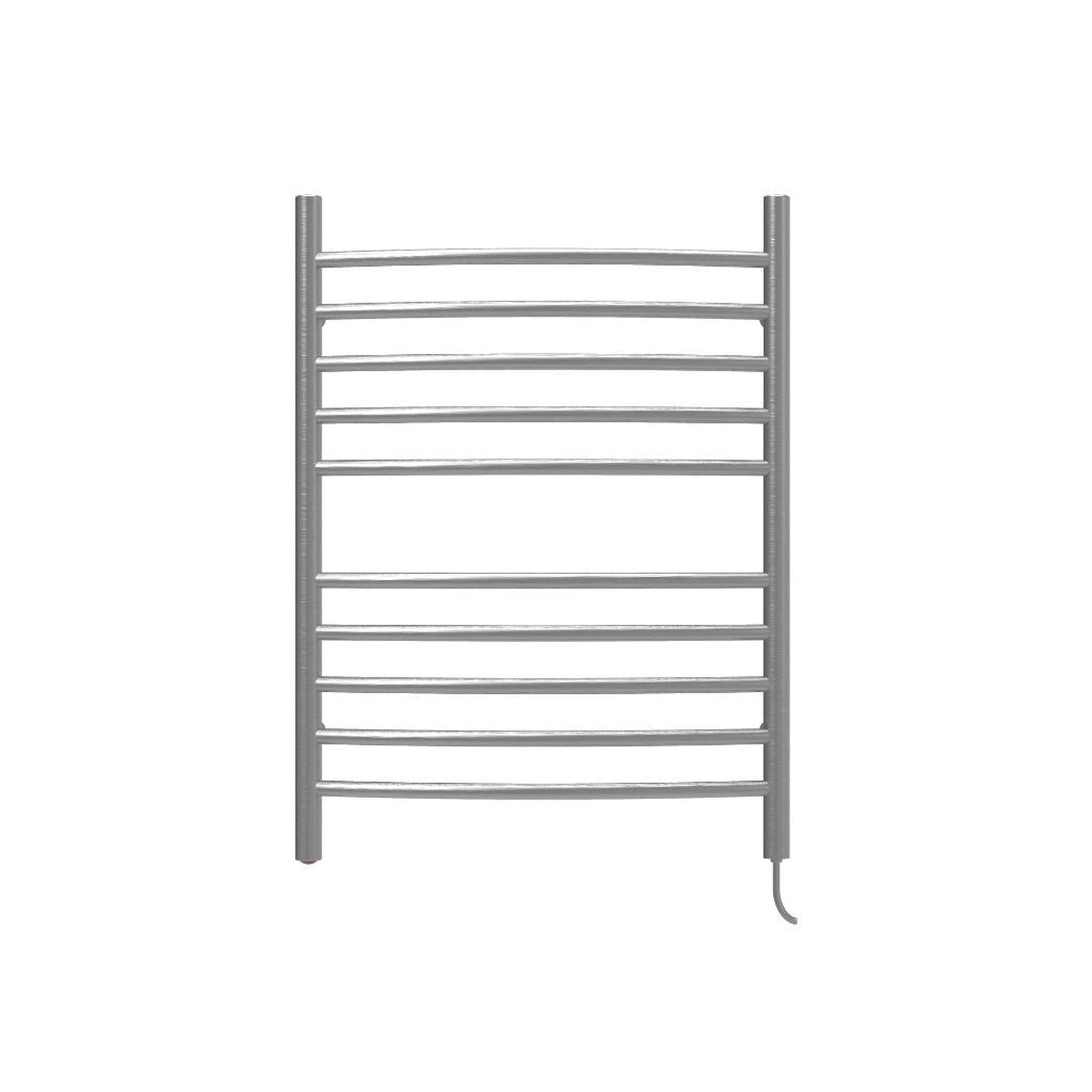 Amba, Amba Radiant Curved 10-Bar Brushed Stainless Steel Plug-In Towel Warmer With Integrated On/Off Switch