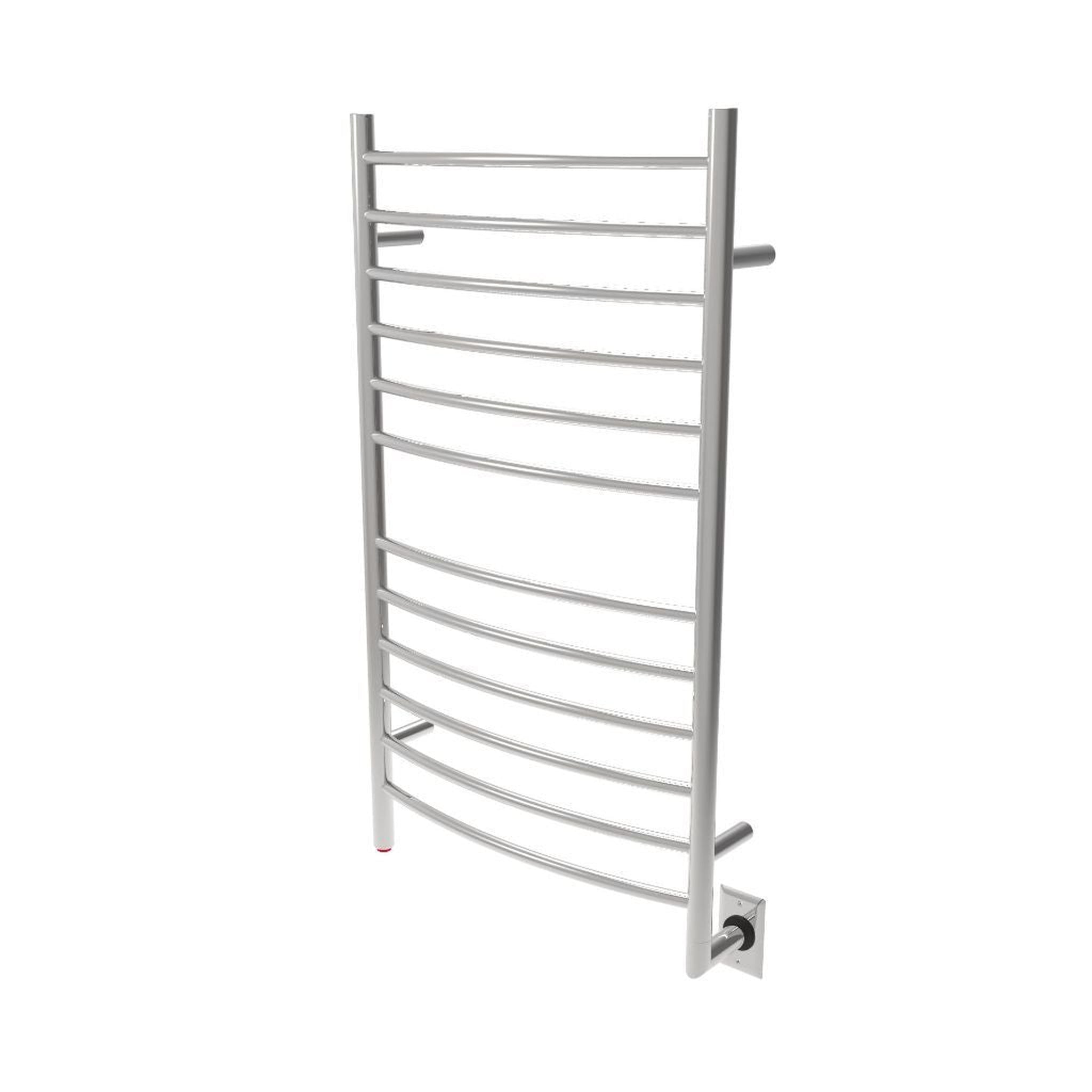 Amba, Amba Radiant Large Curved 12-Bar Polished Stainless Steel Hardwired Towel Warmer