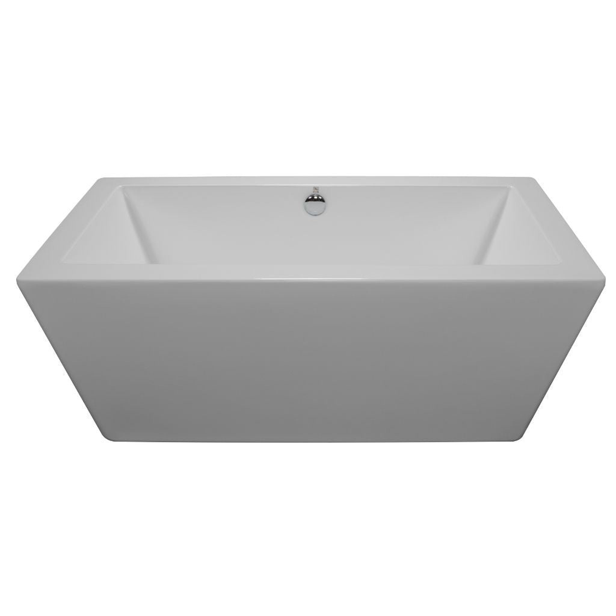 American Acrylic & Injections Inc., American Acrylic 59" x 31.5" White Rectangular Freestanding Soaking Bathtub