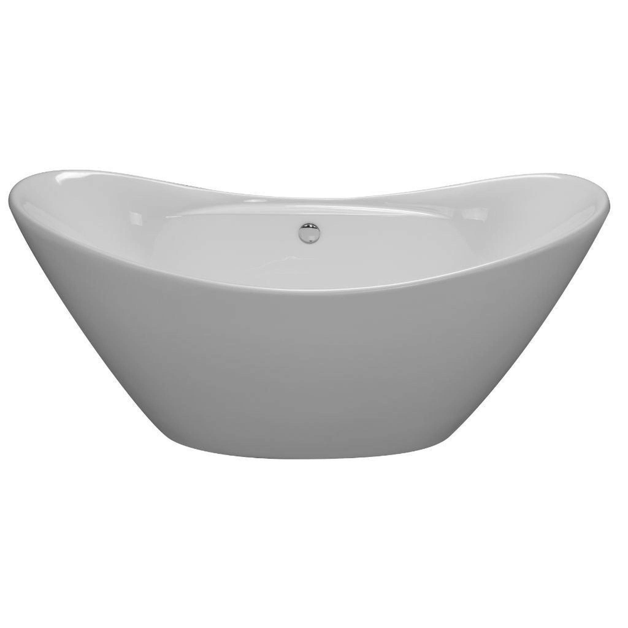 American Acrylic & Injections Inc., American Acrylic 67.75" x 29.125" White Slipper Style Freestanding Soaking Bathtub