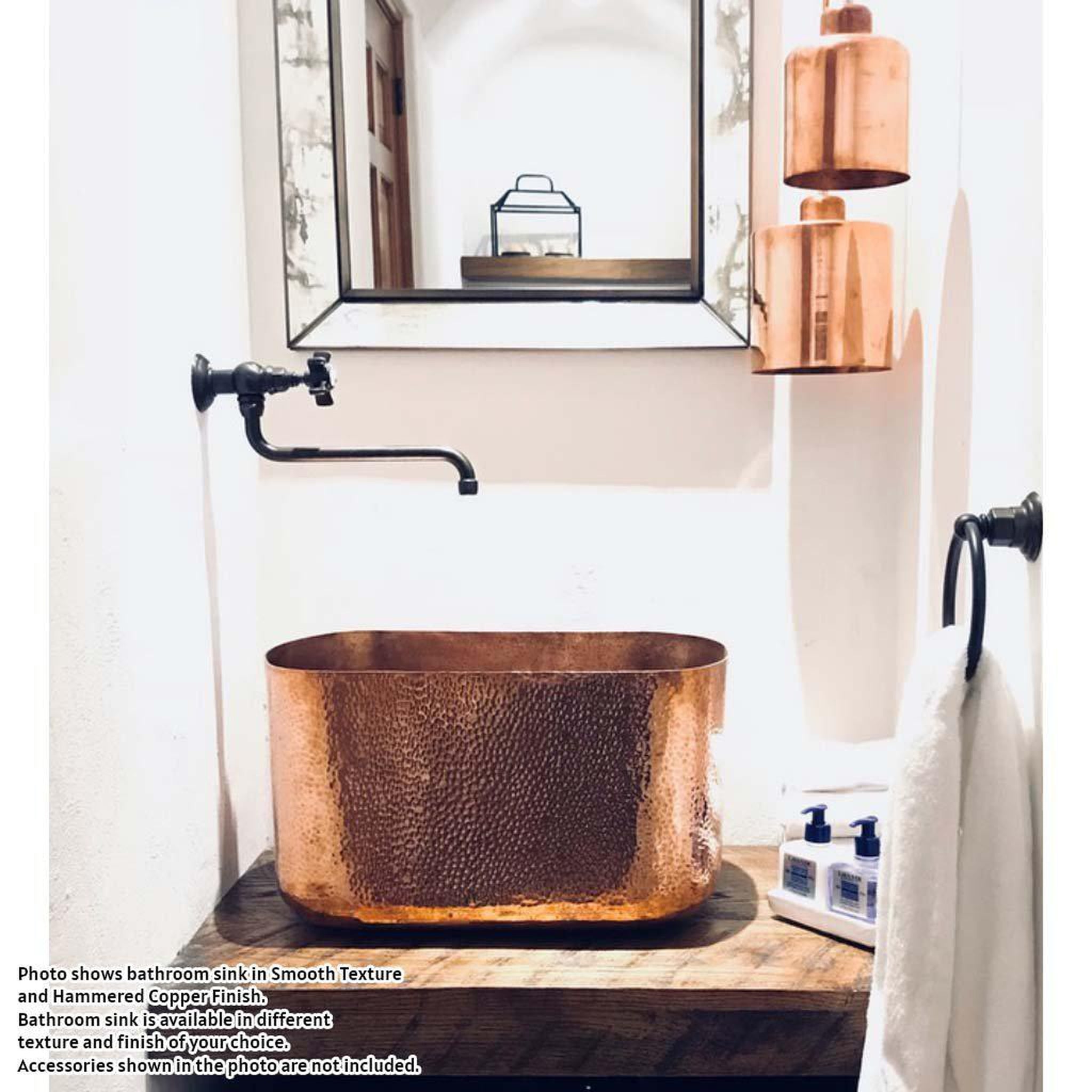 Amoretti Brothers, Amoretti Brothers Lola Oval 13" Handmade Bathroom Sink in Copper Finish